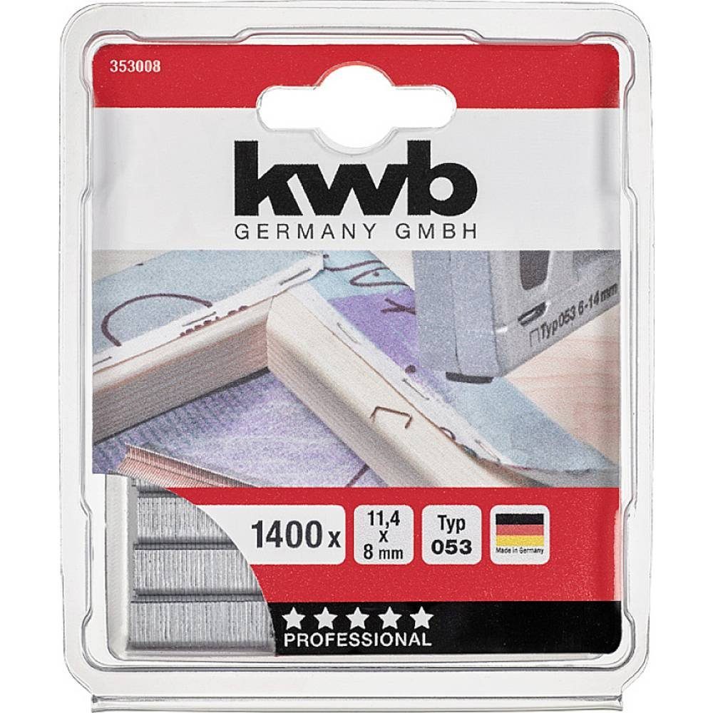 kwb x 11.4 mm, 8 mm Standard Feindraht, Nagler Klammern,
