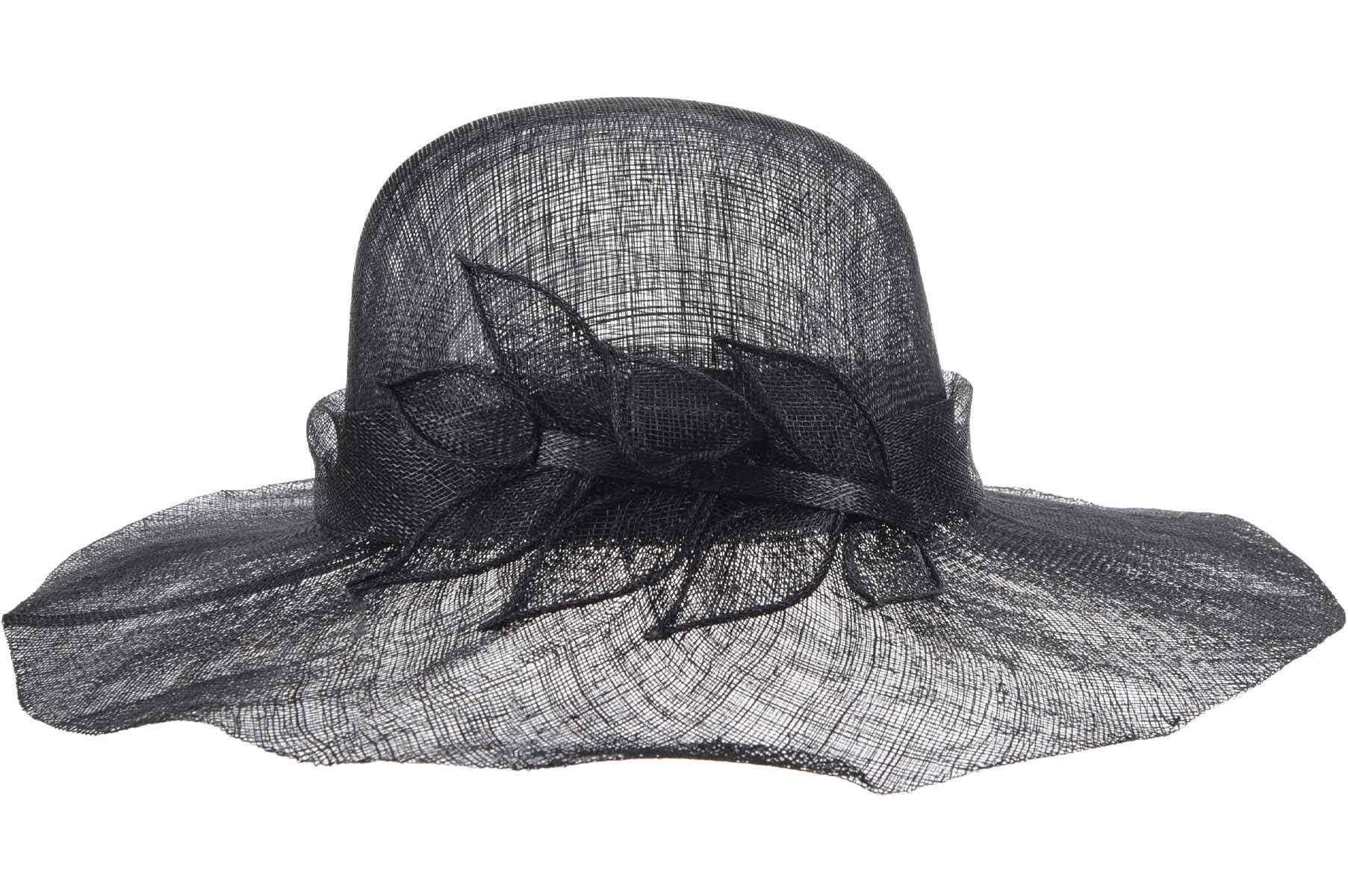 Seeberger Strohhut Sinamay Flapper mit Blättergarnitur günstig online kaufen