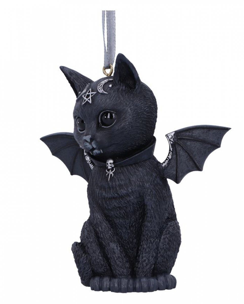 Horror-Shop Dekofigur Malpuss Hexenkatze Weihnachtsschmuck 9cm günstig online kaufen