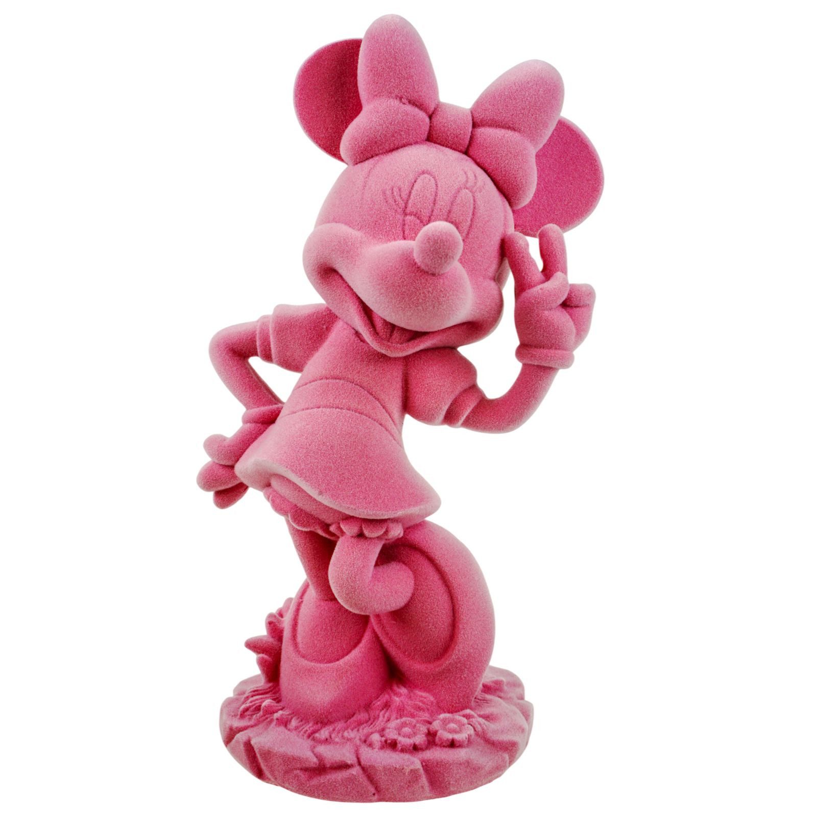 Disney Gartenfigur Minnie Mouse pink beflockt 20,5 cm Offiziell lizenzierte Disney Deko