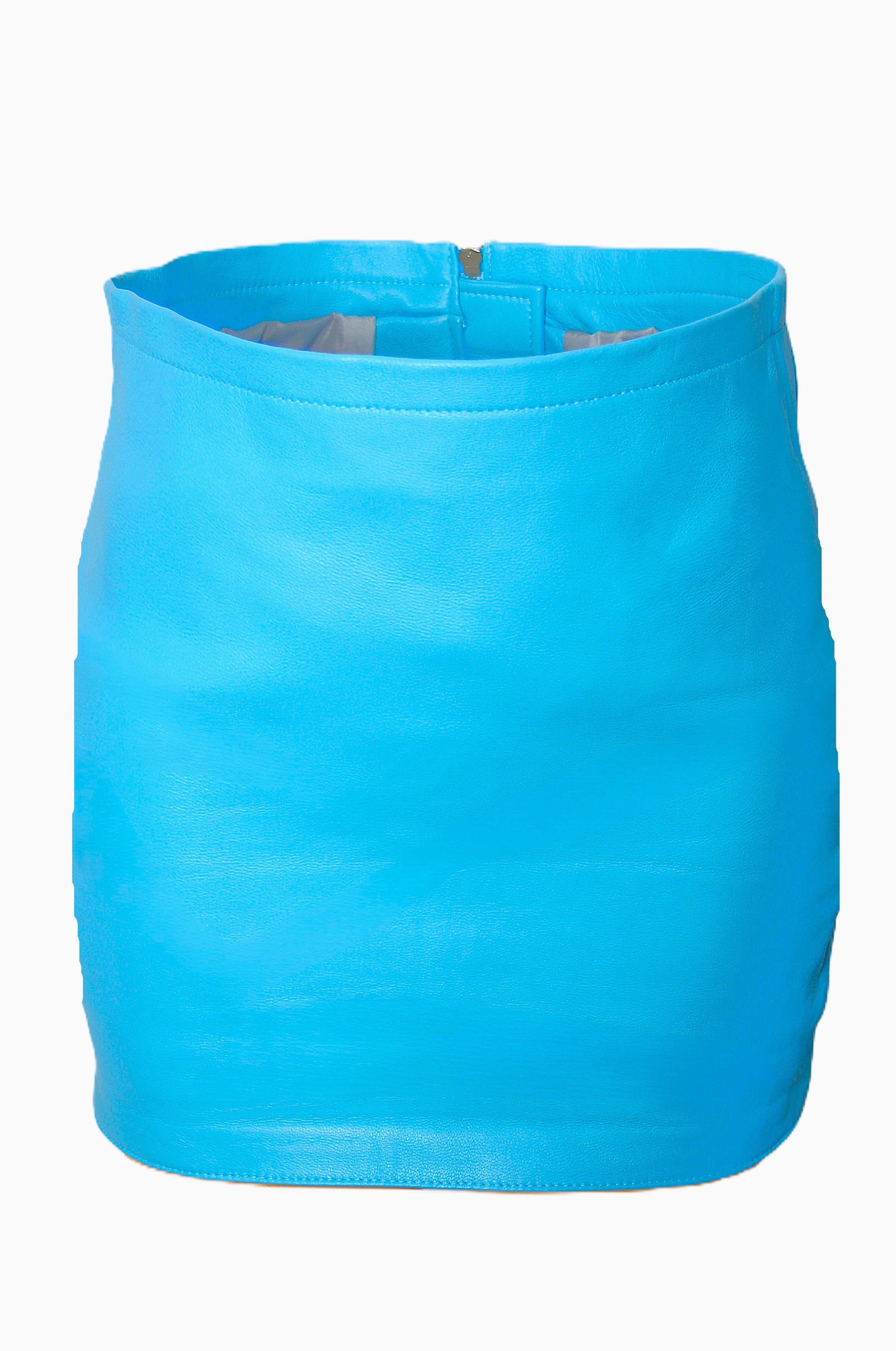 Lederrock Bangkok hellblau