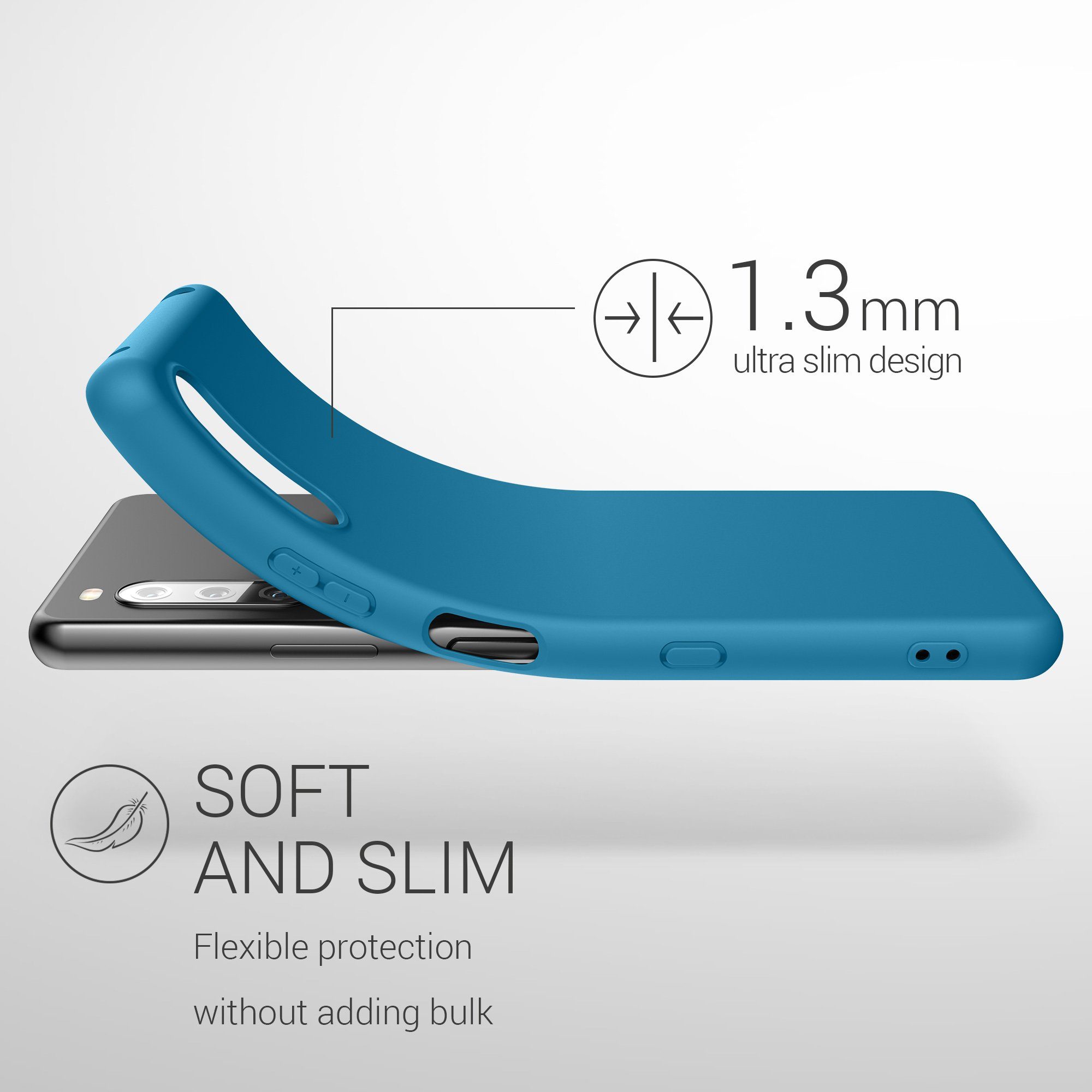 kwmobile Handyhülle Hülle für Sony Xperia 10 III, Hülle Silikon - Soft Handyhülle - Handy Case Cover