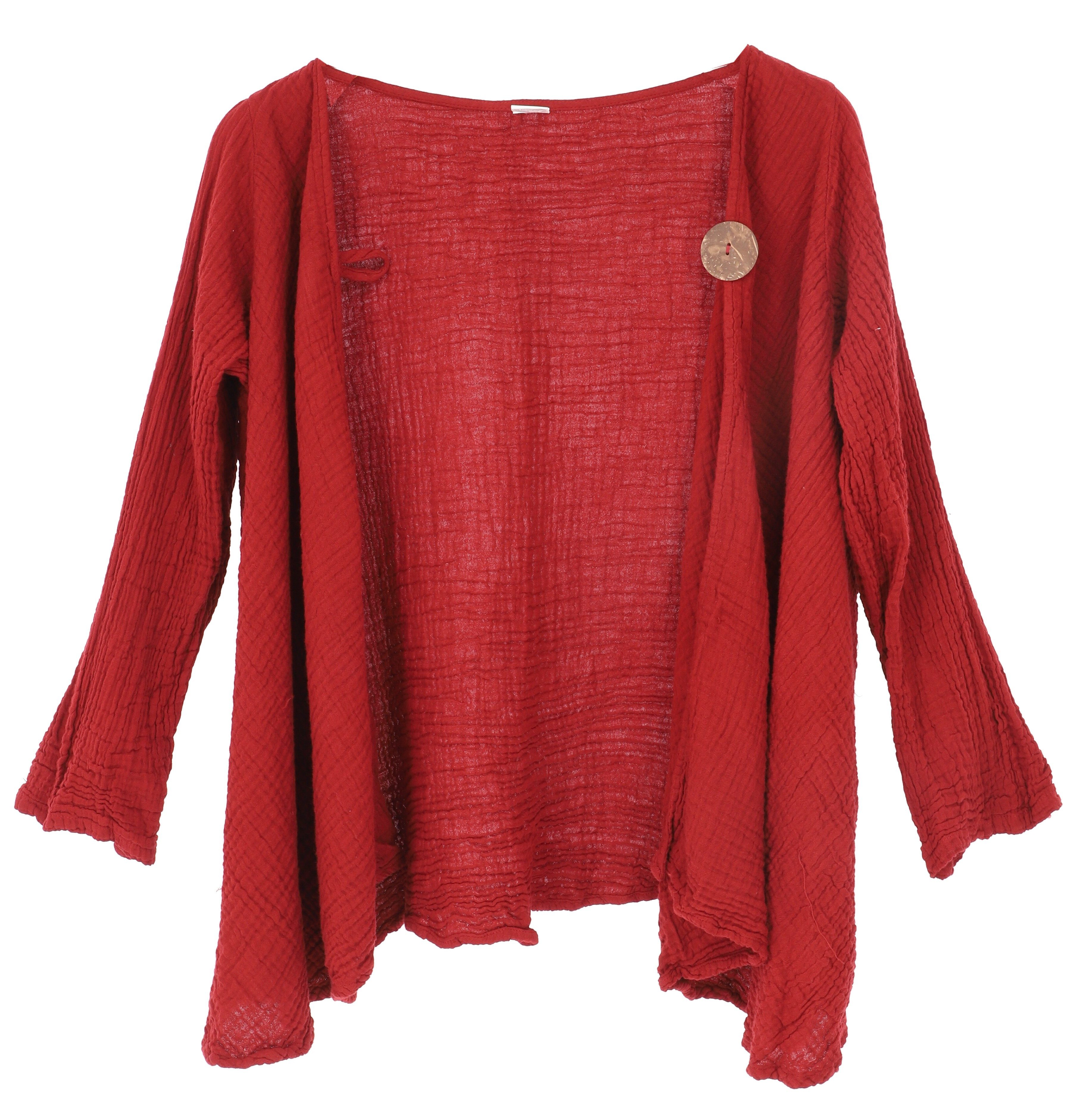 Guru-Shop Longbluse Musselin Boho Blusenjäckchen, kurze Baumwoll.. alternat günstig online kaufen