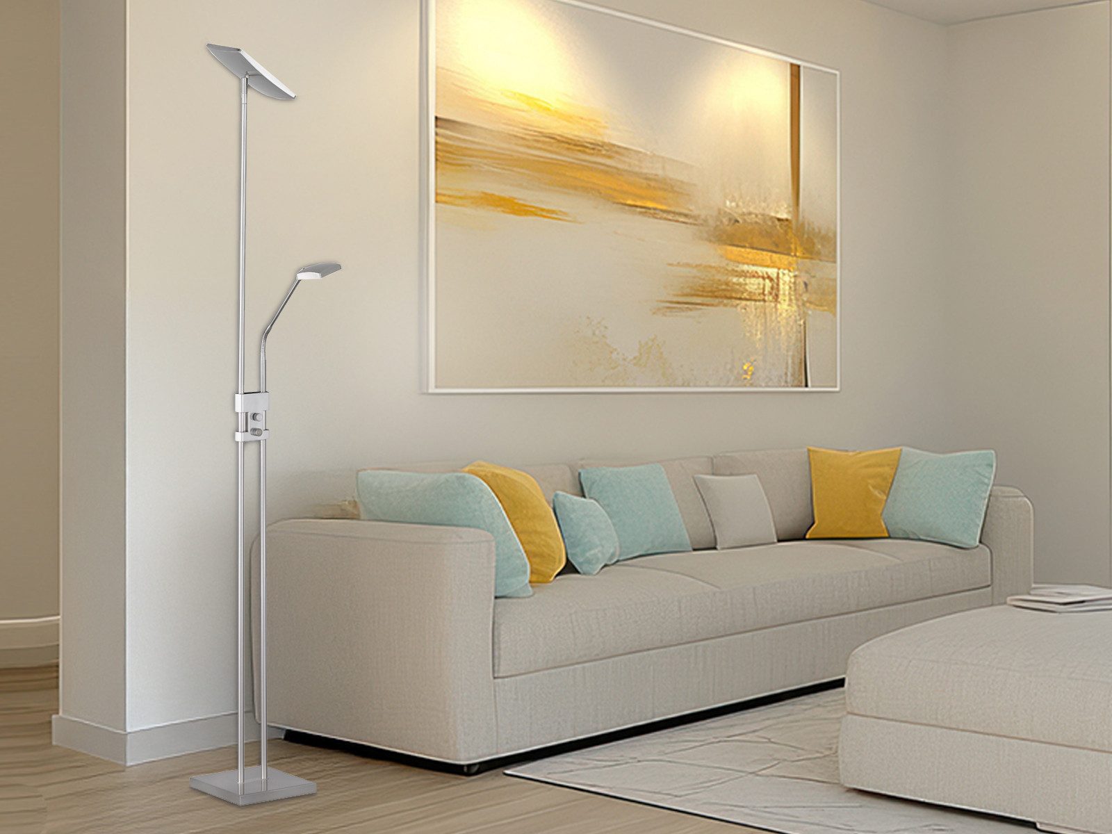 Reality Leuchten LED Deckenfluter, Dimmer, LED günstig online kaufen