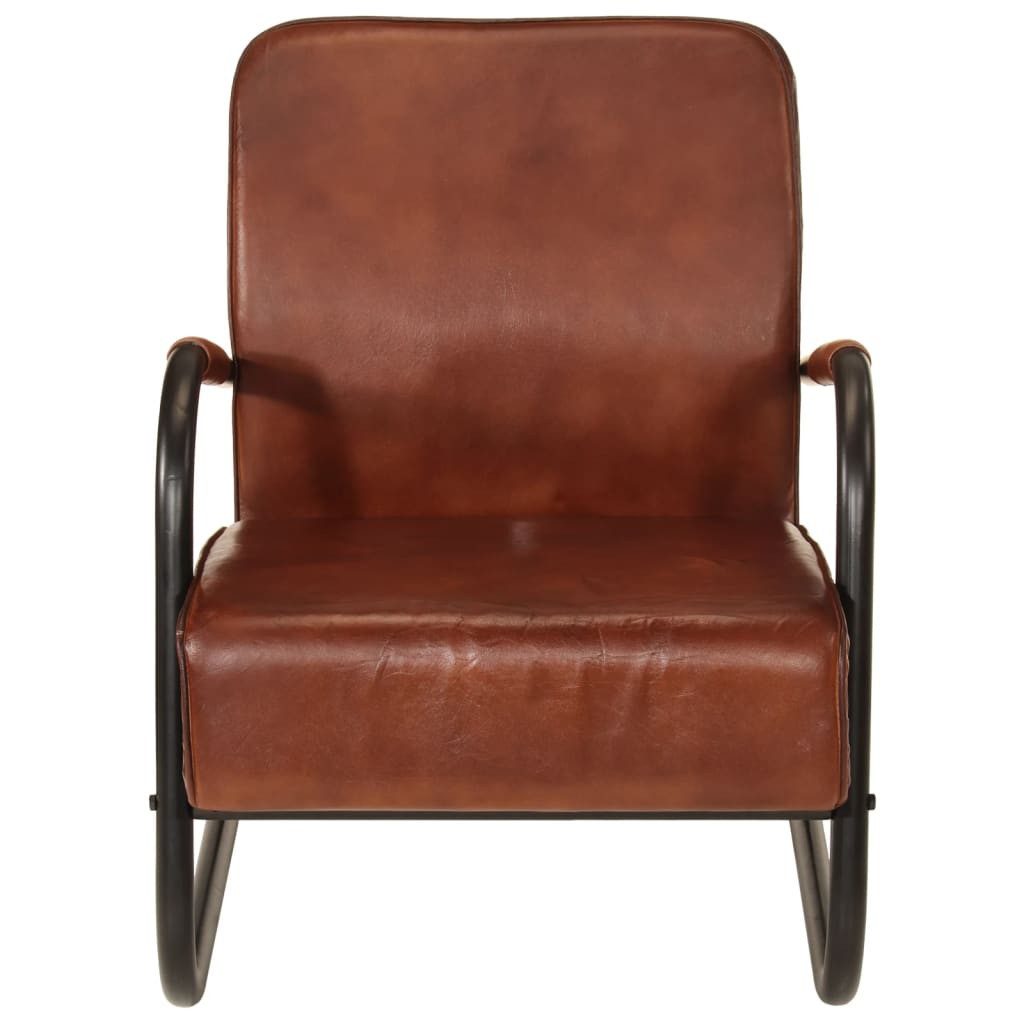 vidaXL Sessel, Loungesessel Braun Echtleder günstig online kaufen