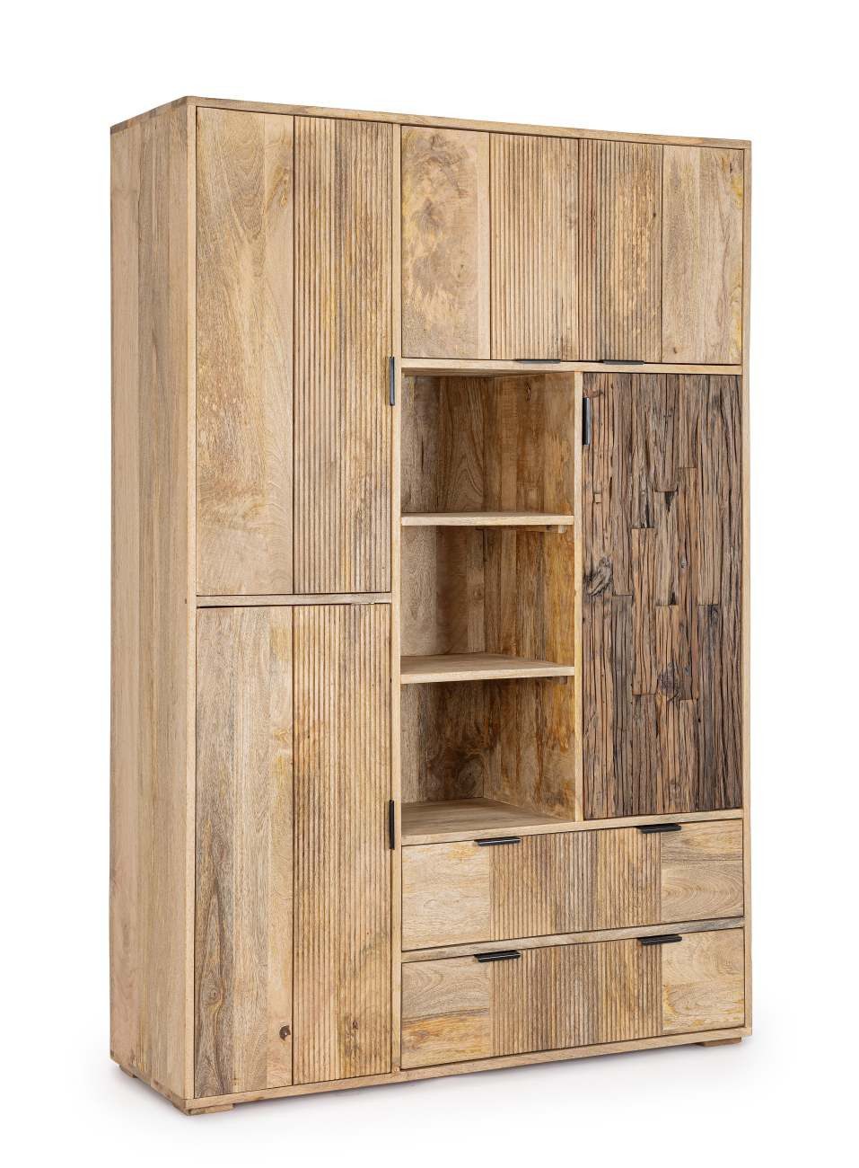 Bizzotto Buffet Nashik aus Mangoholz Türen: 4x Mangoholz, 1x recyceltes Holz, mit Magnetverschluss