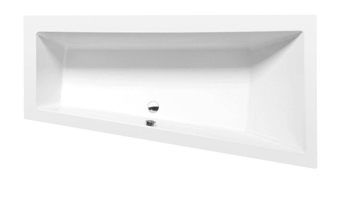 Polysan s.r.o. Eckwanne ANDRA R asymmetrische Badewanne 180x90x45cm, rechts, weiß matt, Polysan-78771-11