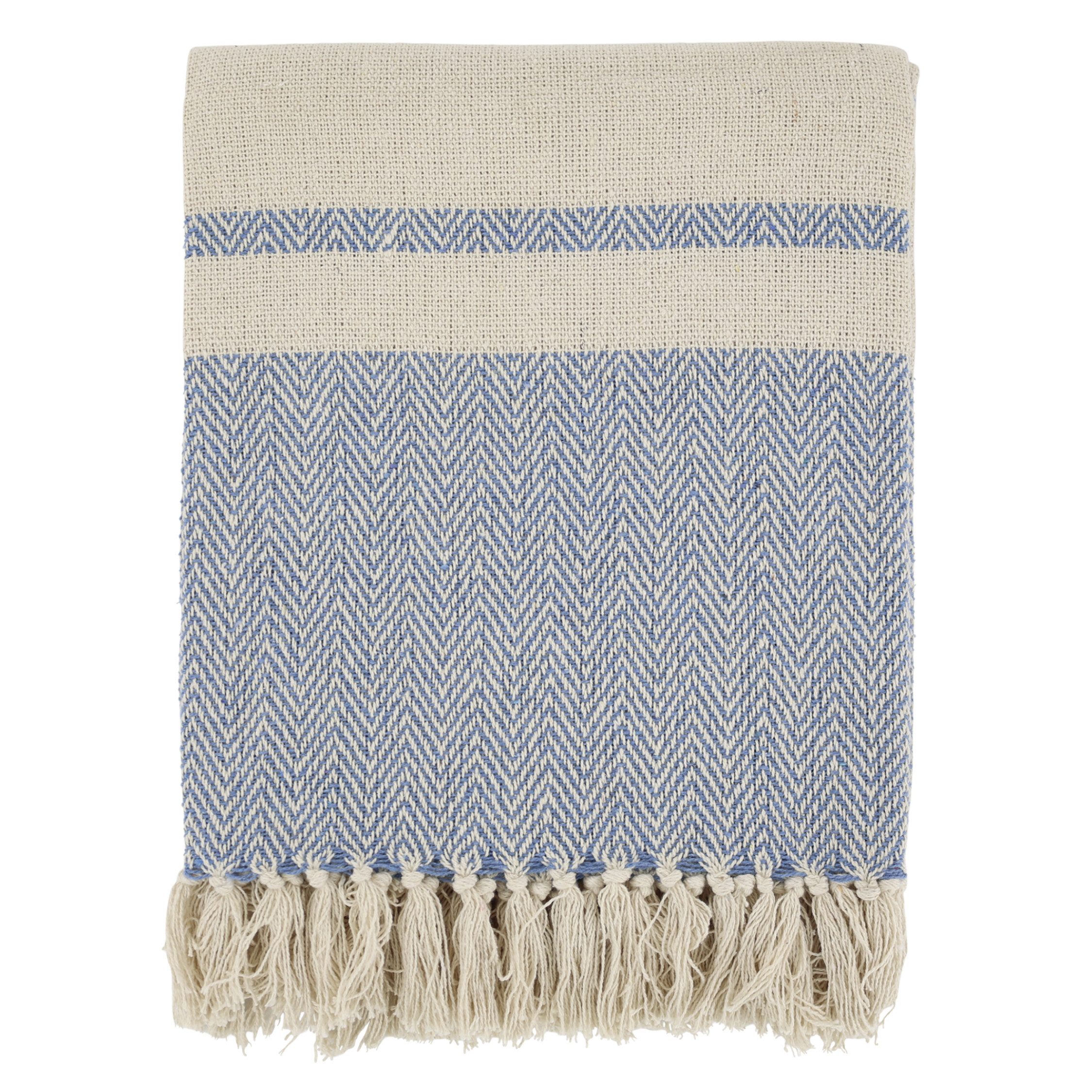 Plaid Chic Antique Aix Plaid Garnüberschuss Sky Blue, Chic Antique