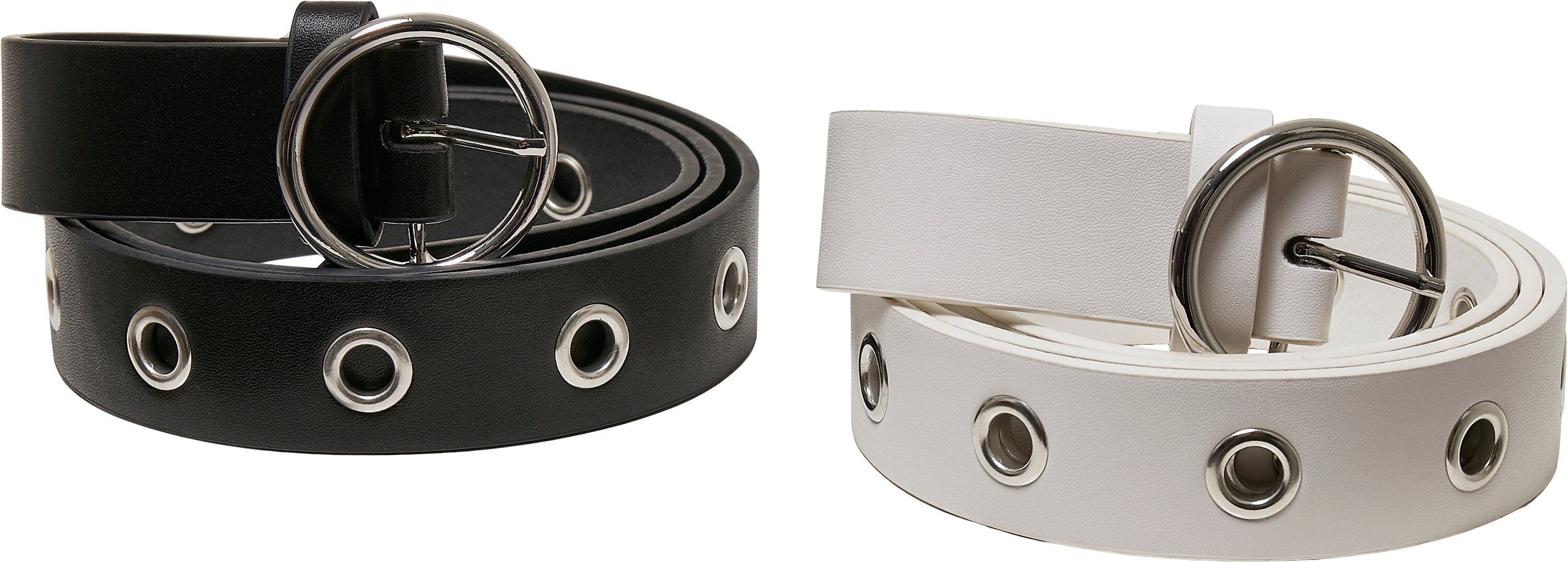 URBAN CLASSICS Hüftgürtel Accessoires Synthetic Leather Eyelet Belt 2-Pack