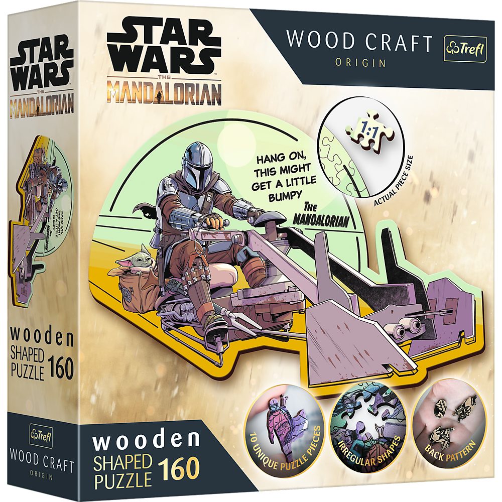 Trefl Пазлы Wood Craft Mandalorian Grogu and Mandalorian, 160 Пазлыteile, Made in Europe