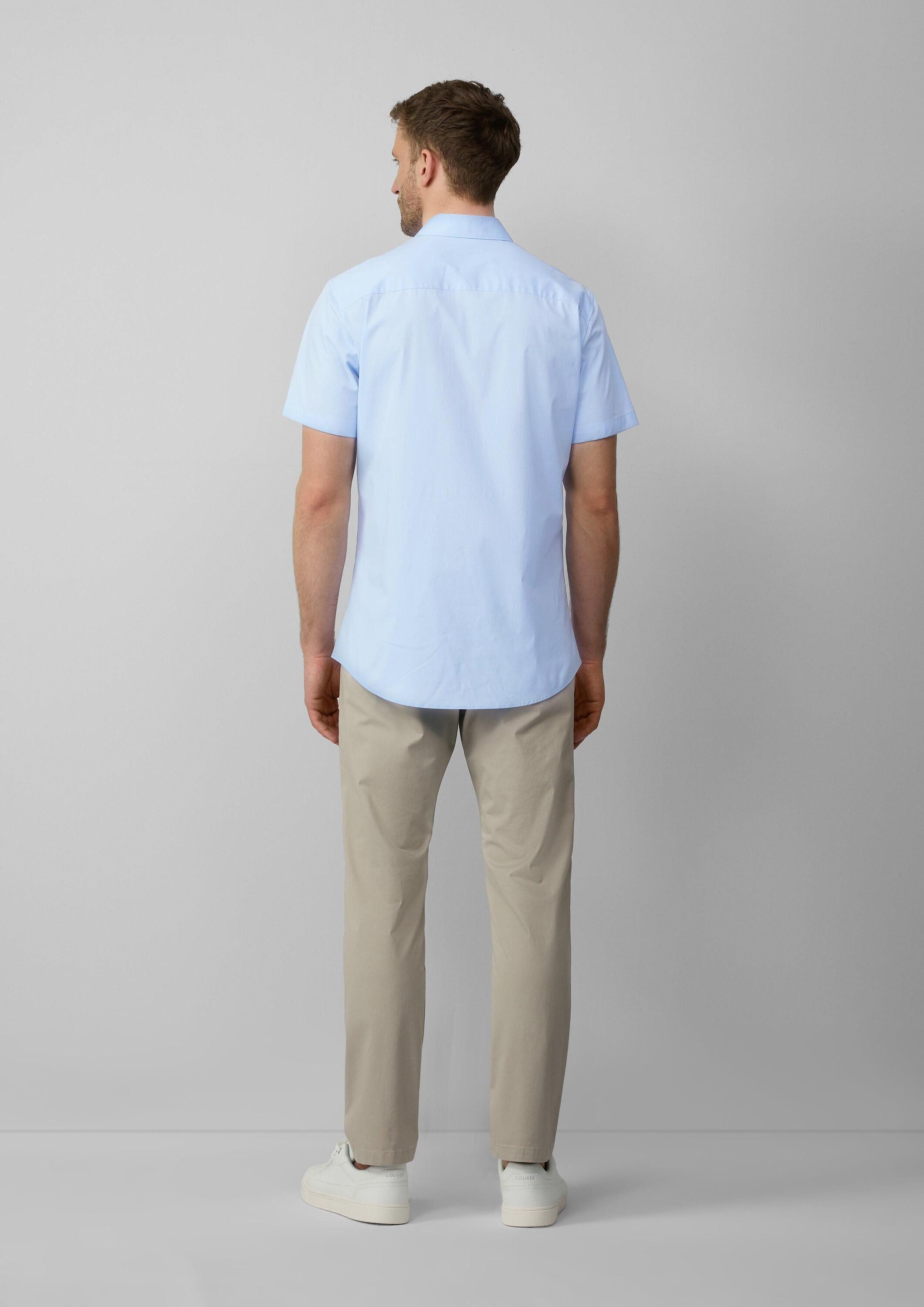s.Oliver Kurzarmhemd Hemd Tailored Fit: Feines Kurzarm-Hemd aus hochwertigem Baumwollstretch
