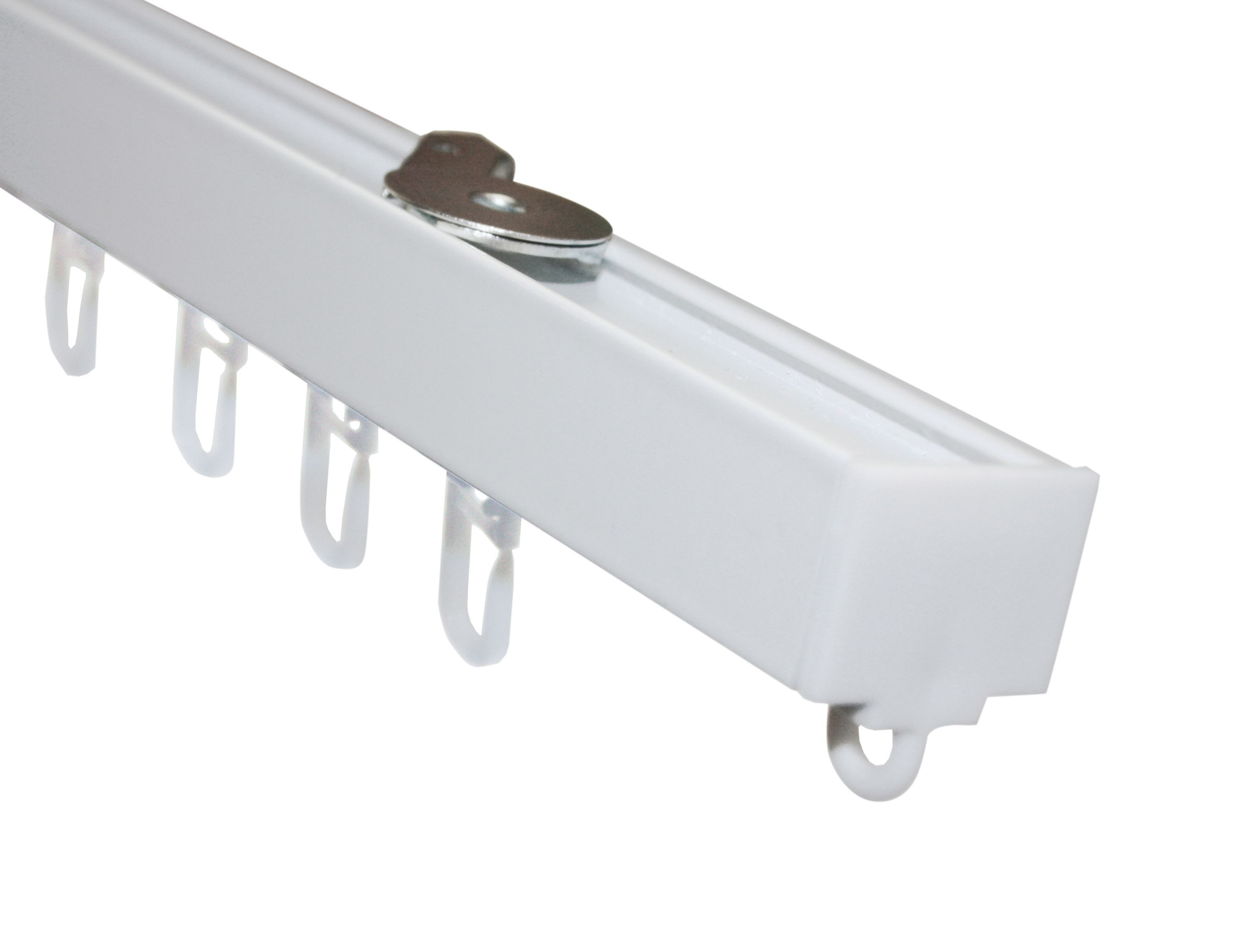 GARDINIA Schiebegardine Gardinia Alu-Vorhangschienen Set 1-Lauf Luna weiß, inkl. Zubhör, weiß (1 St), Aluminium