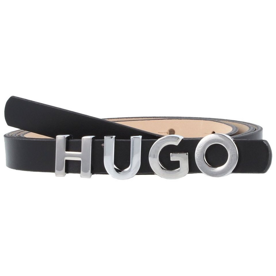 HUGO Ledergürtel Zula Steckverschluss/Clip, Gürtelbreite: 1cm