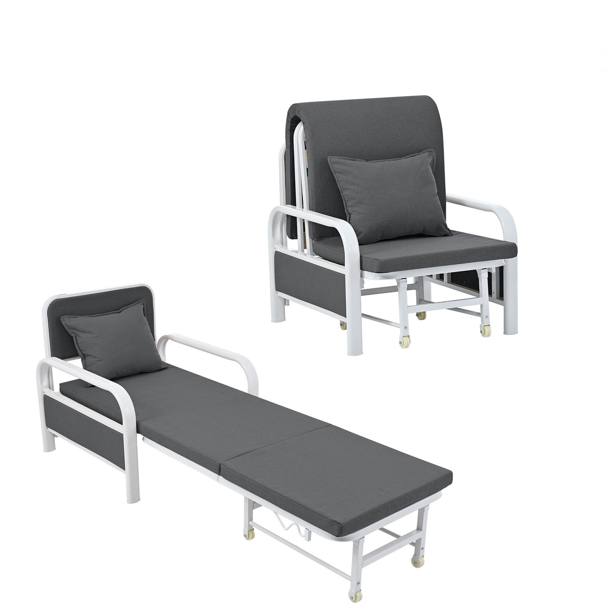 Relaxsessel (2-in-1 Schlafsessel Schlafsofa), Loungesessel mit Schlaffunktion, belastbar bis 150kg, verstellbar