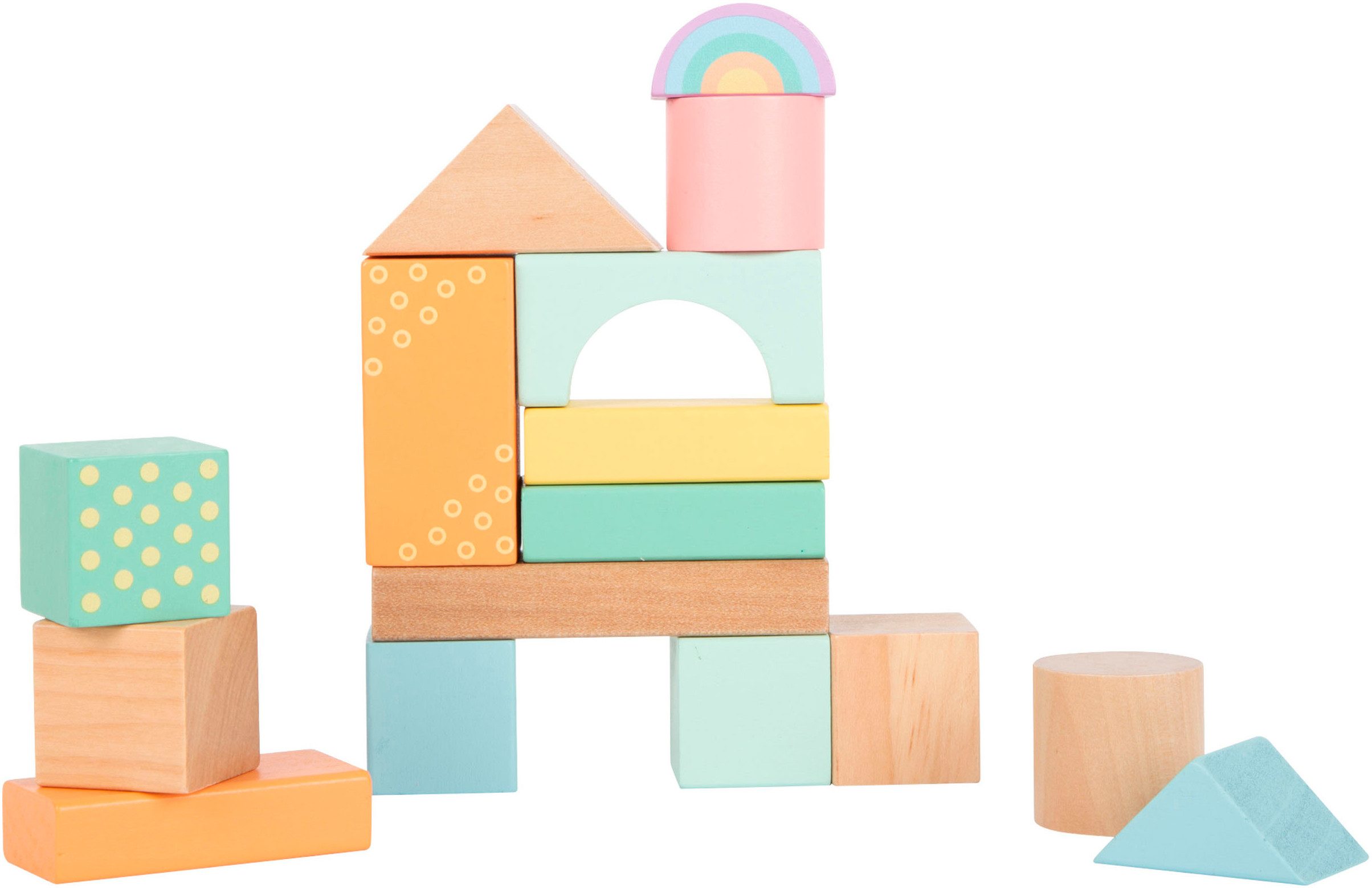 Small Foot Holzbausteine Pastell Spielbausteine, (Set, 50 St)