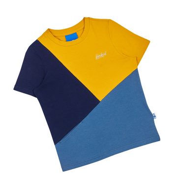 Finkid T-Shirt Ankkuri Golden Yellow/Real Teal T-Shirt kurzarm Blockstreifen 110/120
