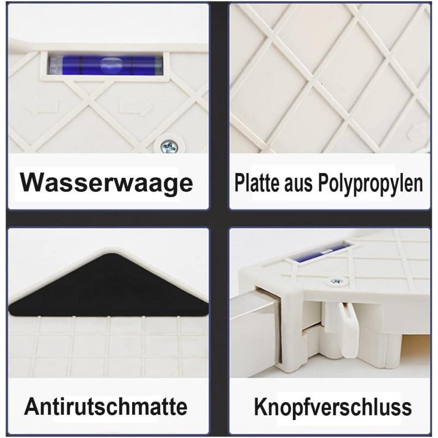 LuxusKollektion Waschmaschinenuntergestell Untergestell Waschmaschine Kühl. verstellb. 50-75cm – Bild 5 von 5