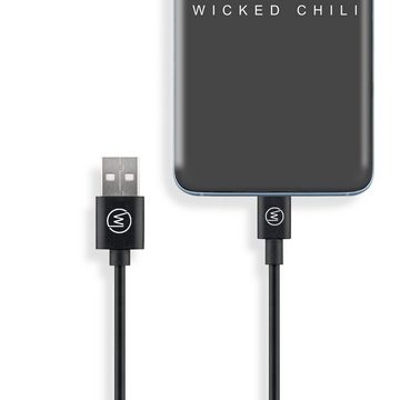 Wicked Chili USB-C Kabel für Logitech MX Master 3 und MX Keys Gaming-Controllerkabel, USB-C, USB-A (100 cm), 3A / 5V / 15 W Fast Charge, Universal kompatibel mit Handy, Smartphone