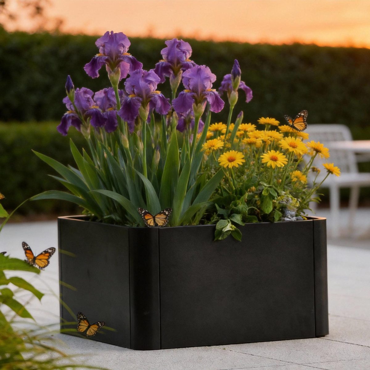 GarveeMore Anzuchttopf Hochbeet mit Boden, 2cm Doppelwand, Gartenbeet für Gemüse & Blumen