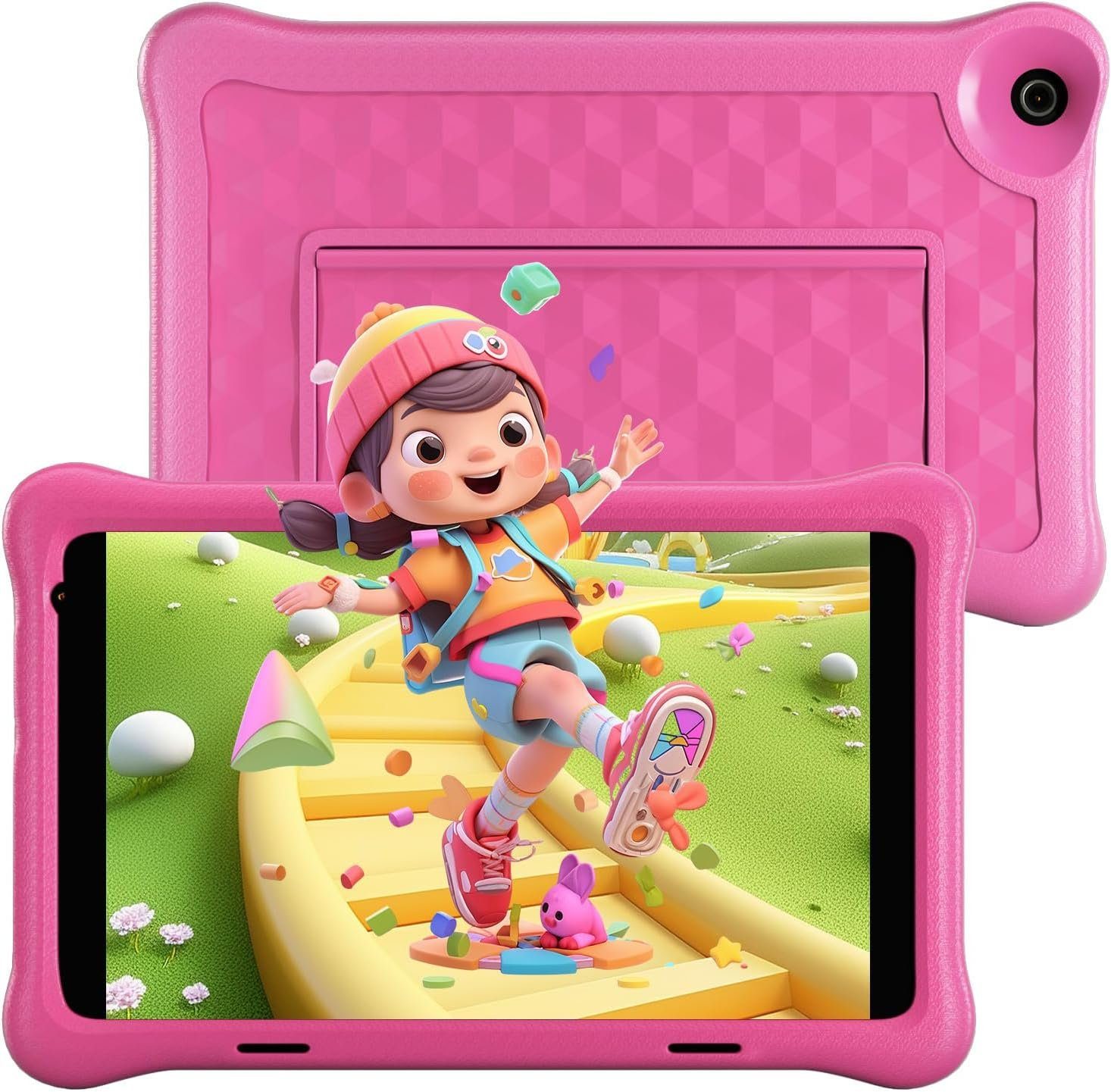 Freeski Kidoz Pre-installed Tablet (7", 32 GB, Android 12, Kinder-Tablet: HD Display, Quad Core, WiFi, Doppelkamera)