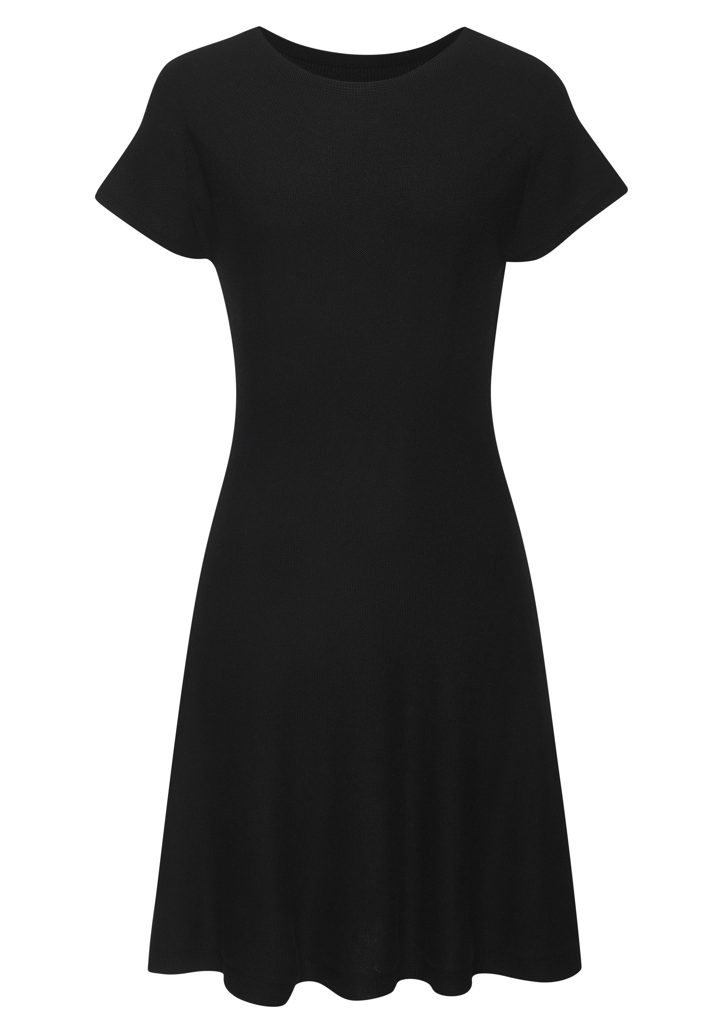 LASCANA Strickkleid aus hochwertigem Feinstrick, nahtloser Strick, superelastisch kurzes Kleid ohne störende Nähte, Kleid aus softem Baumwoll-Viskosemix – Bild 2 von 5