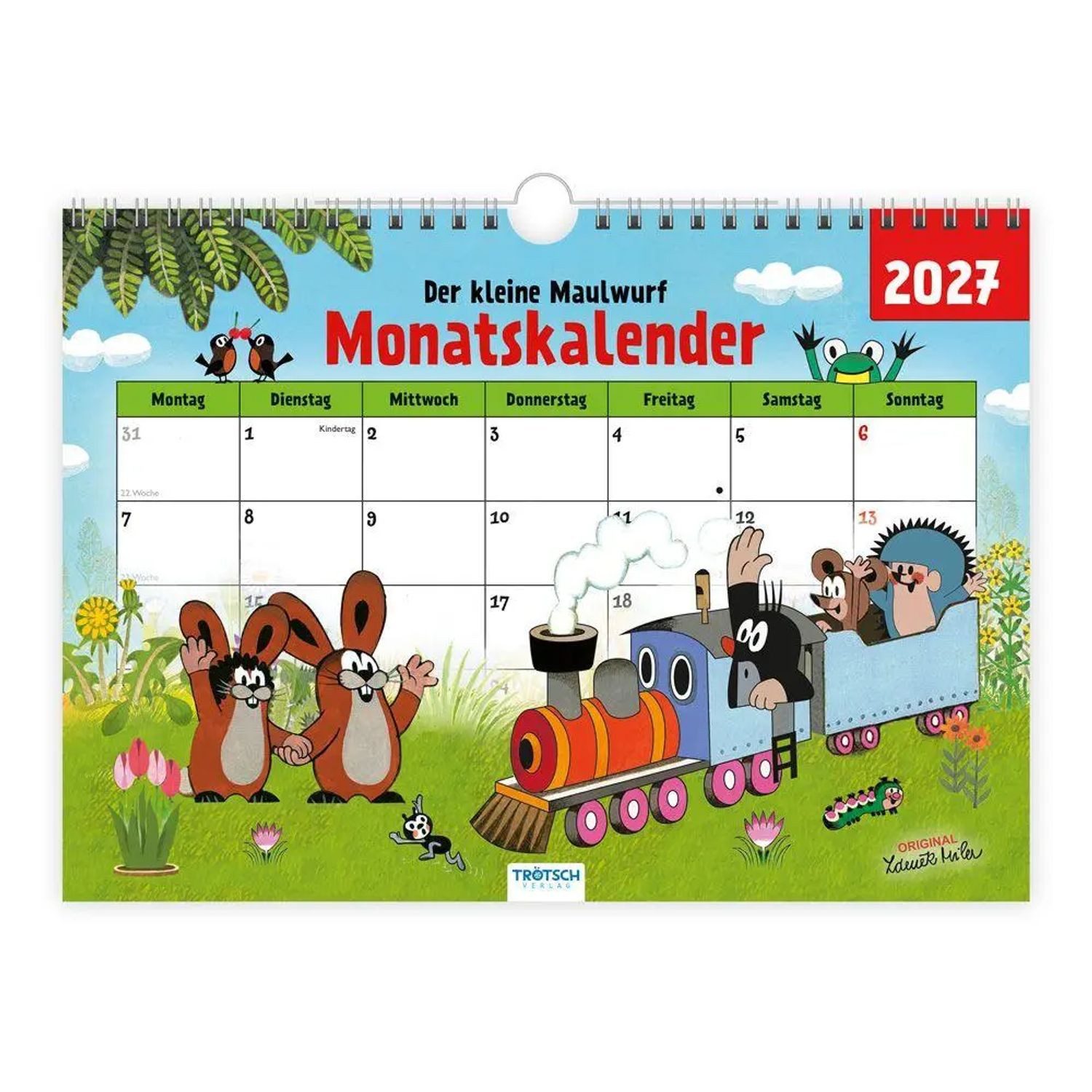 Wandkalender TRÖTSCH - Der kleine Maulwurf Monatsterminer Monatskalender 2027