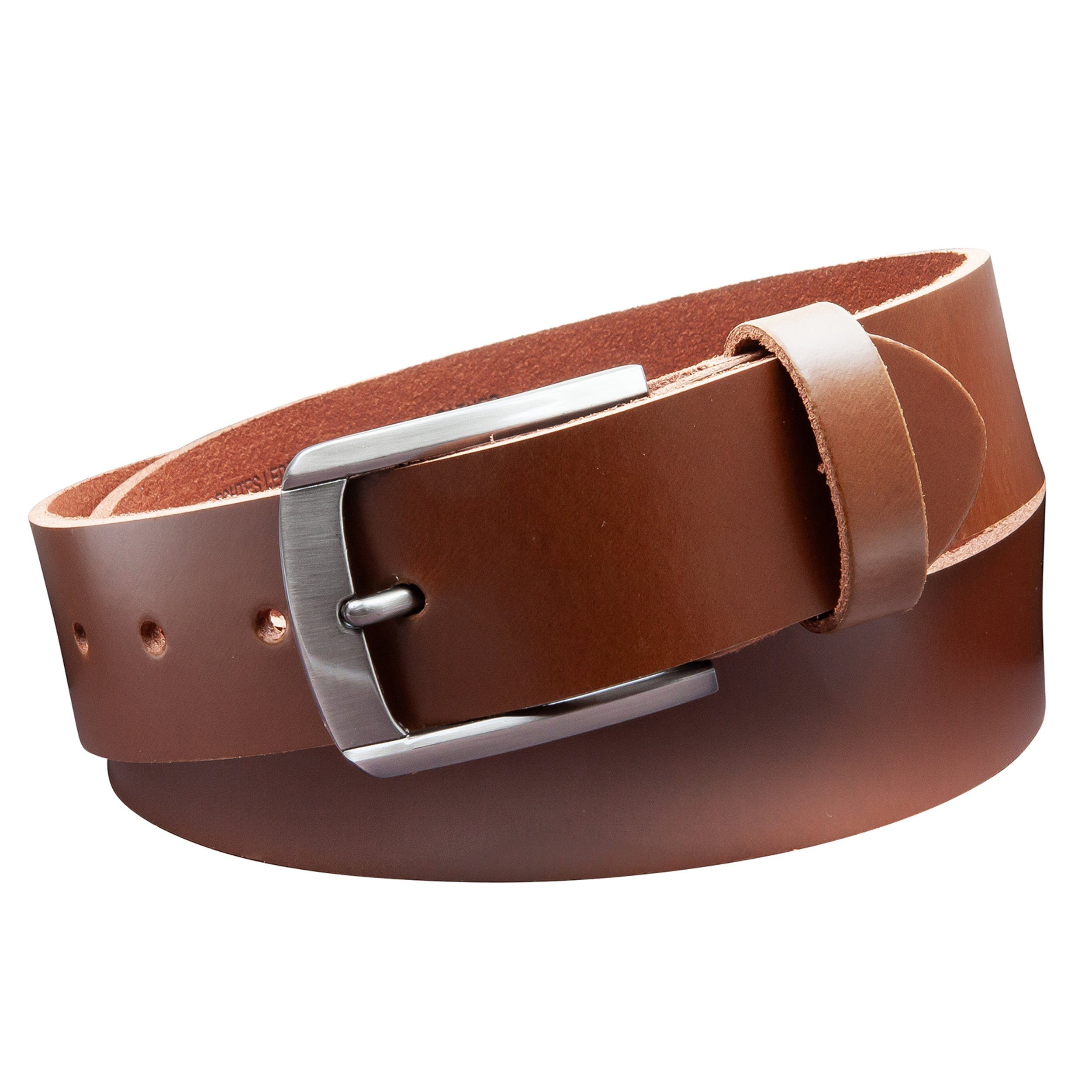 COLOGNEBELT Ledergürtel OM560-PL-Hellbraun MADE IN GERMANY, Hellbraun Kürzbar, 100 % Echtleder, Aus einem Stück, Unisex