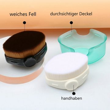 AUKUU Puderpinsel 2er Pack tragbare Magic Brush Foundation und Concealer Pinsel für, einfaches Reisen mit Make up Pinseln