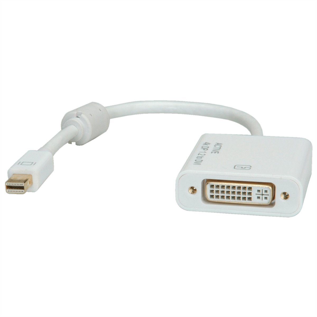 4K Mini DisplayPort-DVI Adapter, Mini DP ST - DVI BU Audio- & Video-Adapter