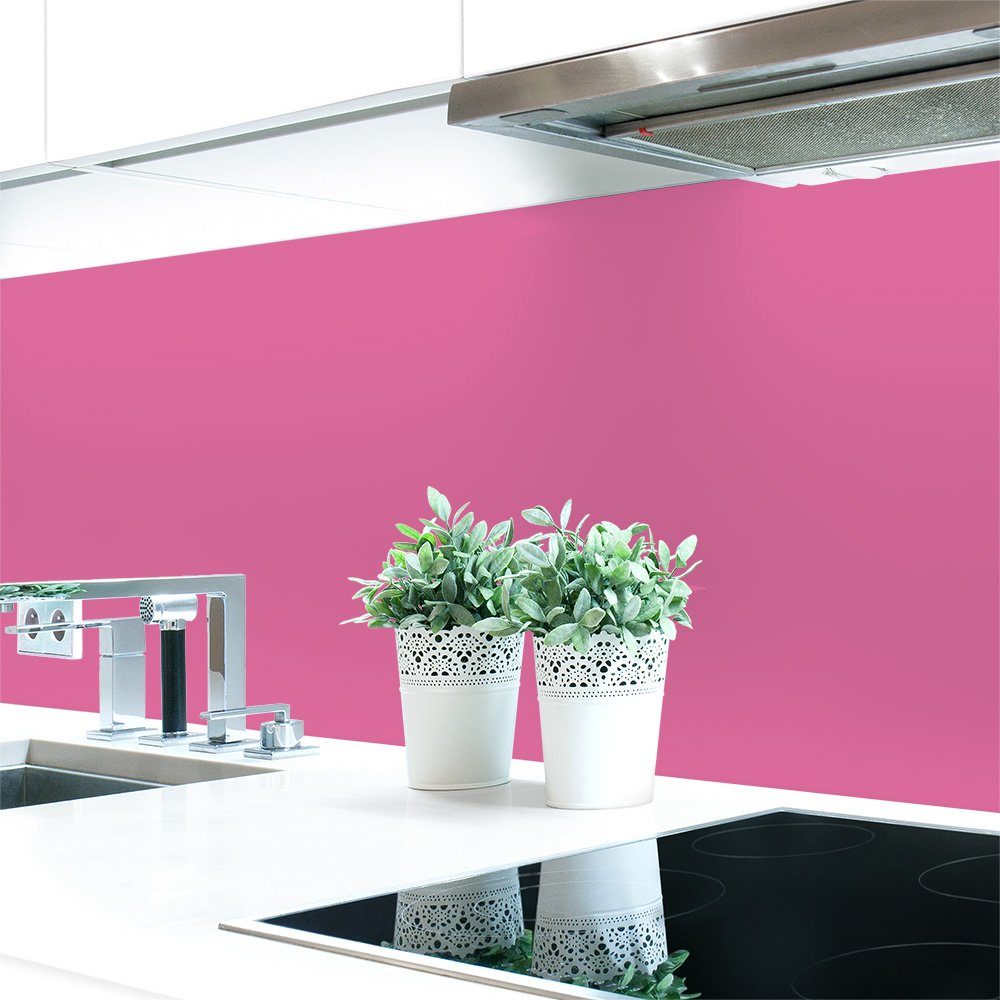 DRUCK-EXPERT Küchenrückwand Küchenrückwand Violetttöne Unifarben Premium Hart-PVC 0,4 mm selbstklebend Erikaviolett ~ RAL 4003