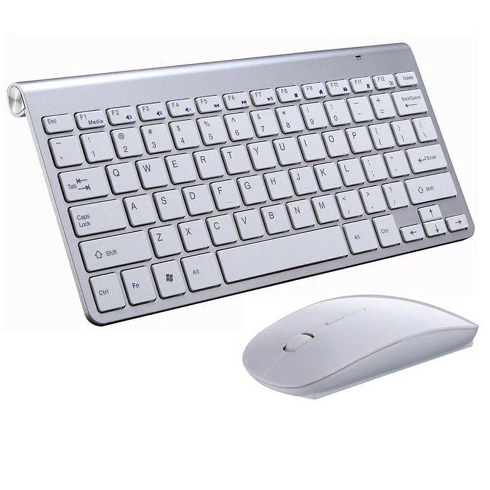 Houhence Tastatur Maus Kombination Funk 2.4 GHz Tastatur- und Maus-Set Tastatur