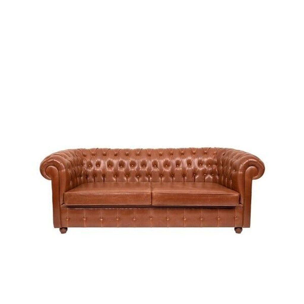 in Chesterfield Teile, 3-Sitzer Made Luxus Couch 3-Sitzer Europa Brauner Modernes 1 Dreisitzer JVmoebel Sofa,