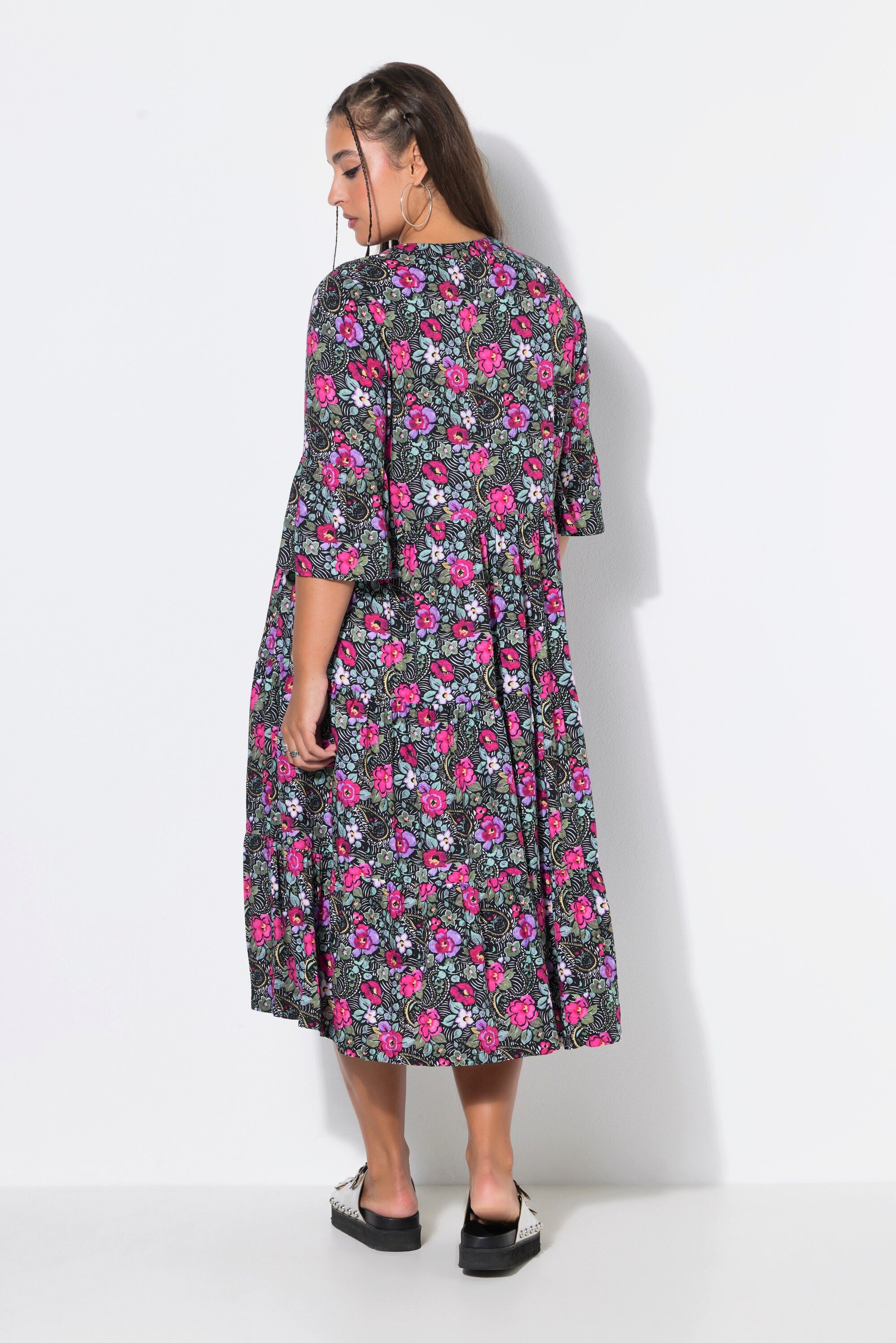 Studio Untold Midikleid Midikleid A-Line Flower-Muster