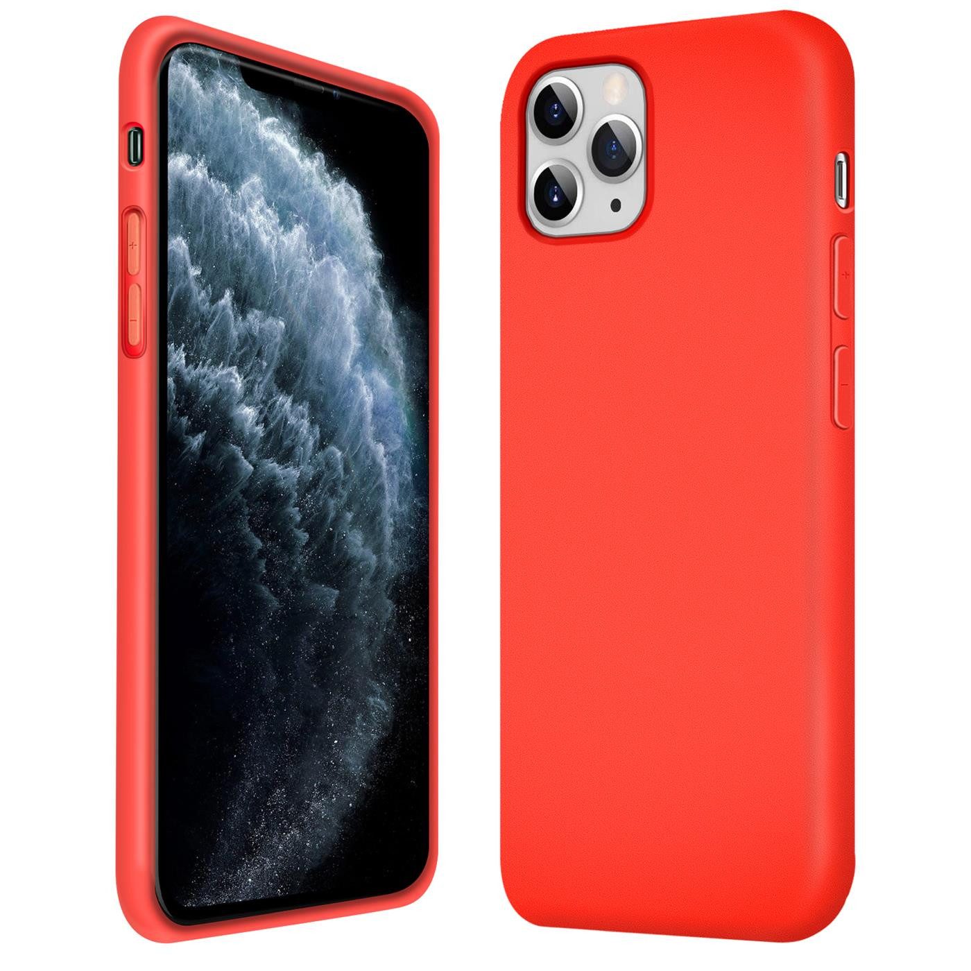 CoolGadget Handyhülle Silikon Case für das iPhone 11 Pro Slim TPU Cover 5,8 Zoll, Weiche Schutz Hülle mit Innen Fleece aus Stoff Handy Tasche
