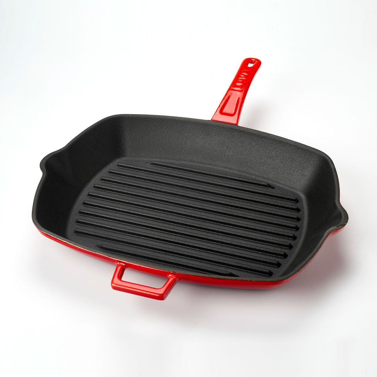 LAVA Grillpfanne LAVA Grillpfanne aus emailliertem Gusseisen, 26 x 32 cm, 2,25 Liter, Gusseisen (1-tlg), emailliertes Gusseisen, backofengeeignet