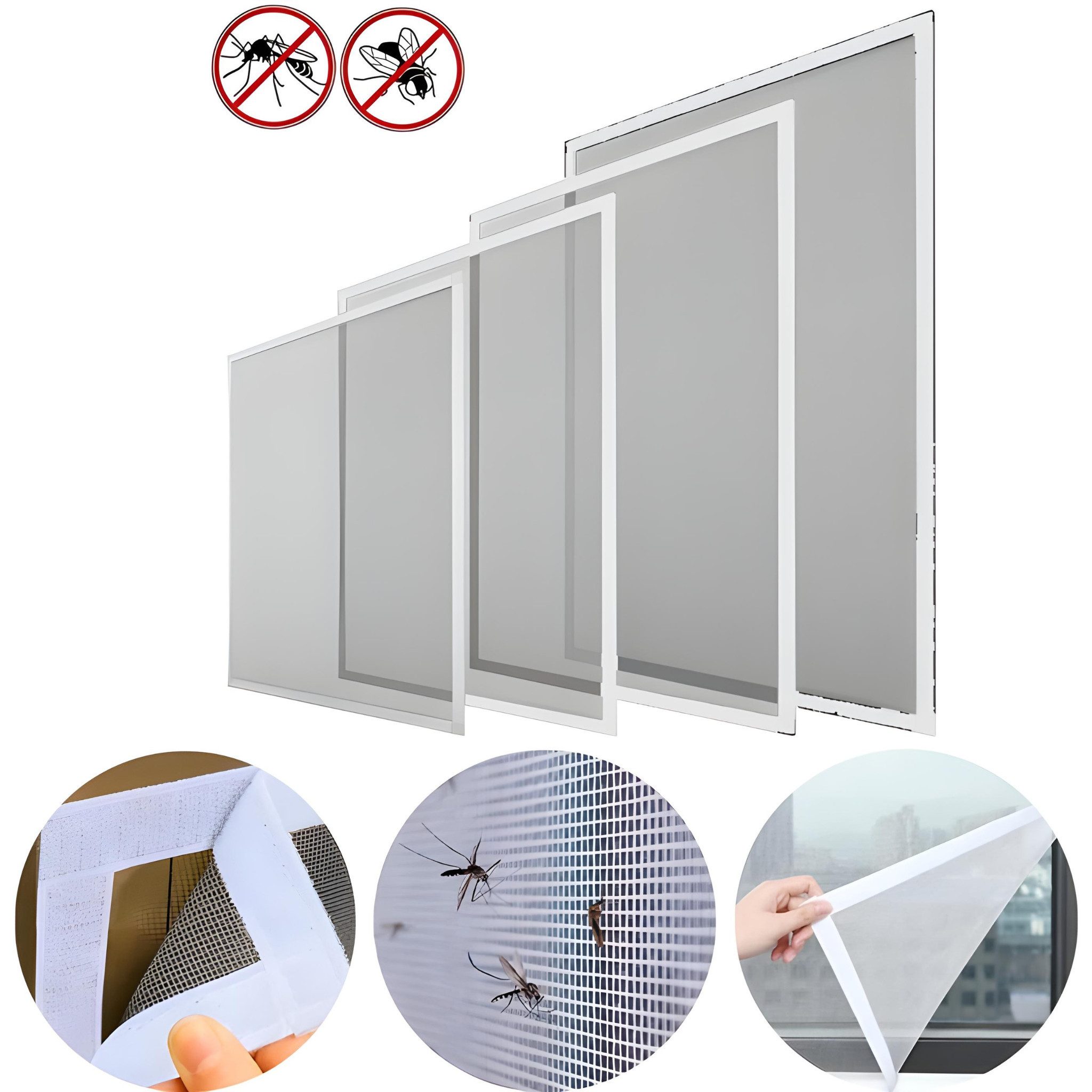 Norvéa Home Insektenschutz-Fensterrahmen Fliegengitter Fenster selbstkleben günstig online kaufen