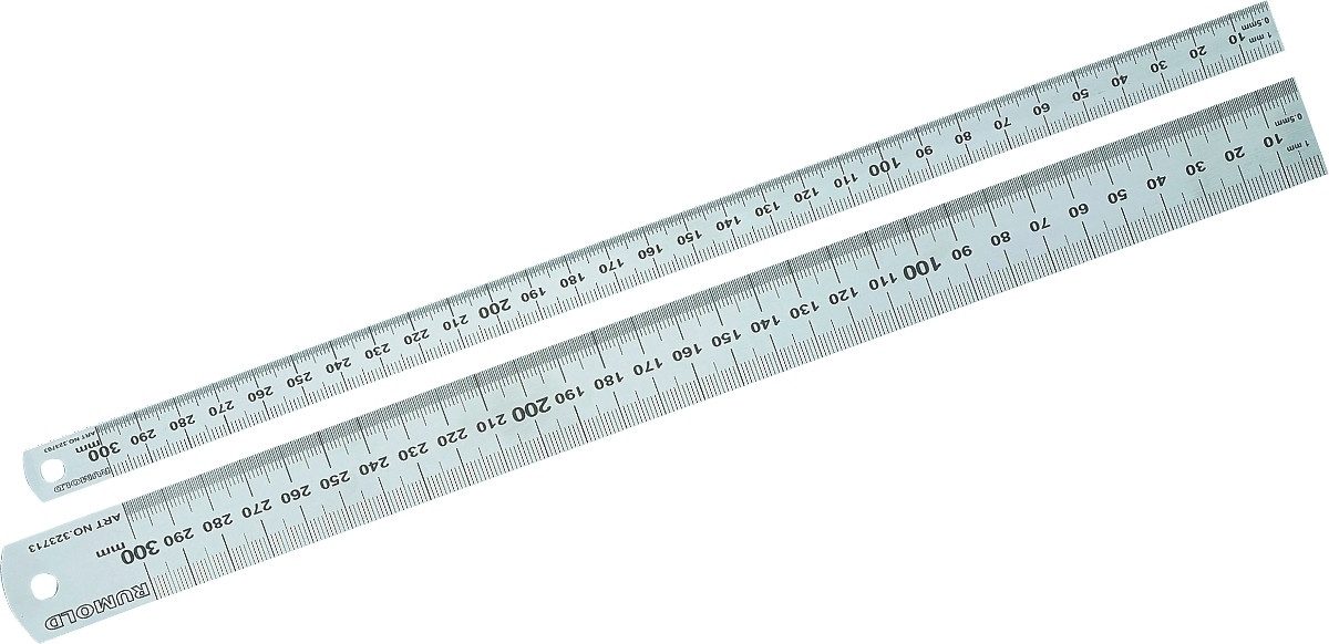 Rumold Lineal Stahllineal 50cm silber rostfreier Edelstahl