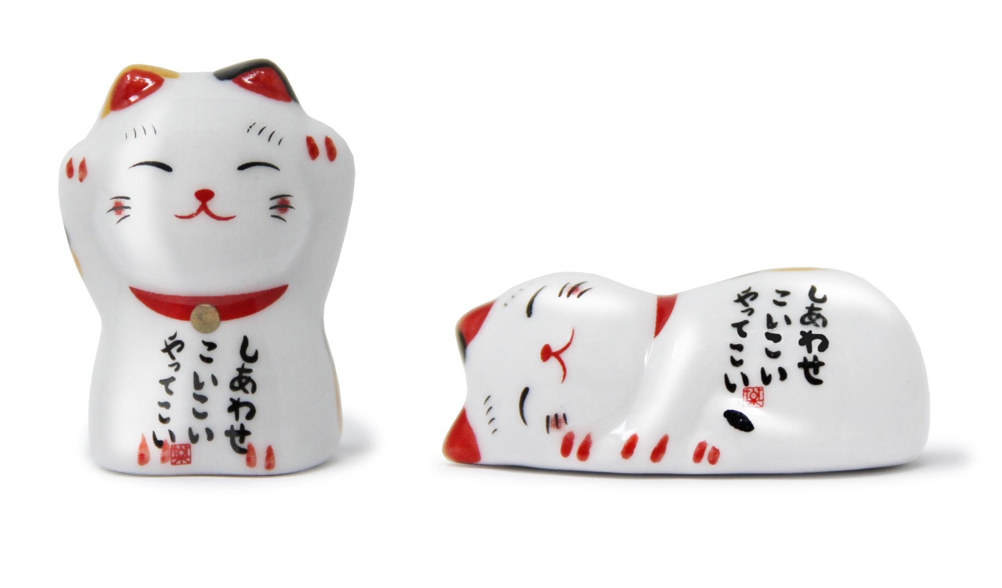 Quertee Tierfigur 2 x Katzen Deko für Katzenfreunde Geschenk Katze Glücksbr günstig online kaufen