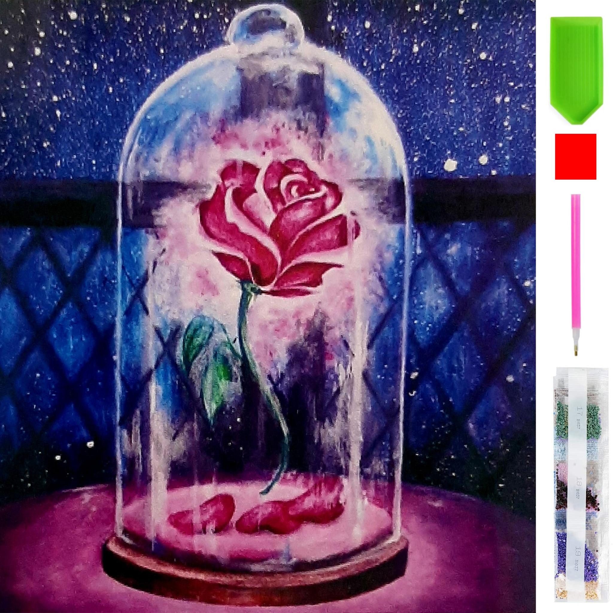 LA CUTE Malen nach Zahlen 5d Diamond Painting Rose im Glas Malen nach Zahle günstig online kaufen
