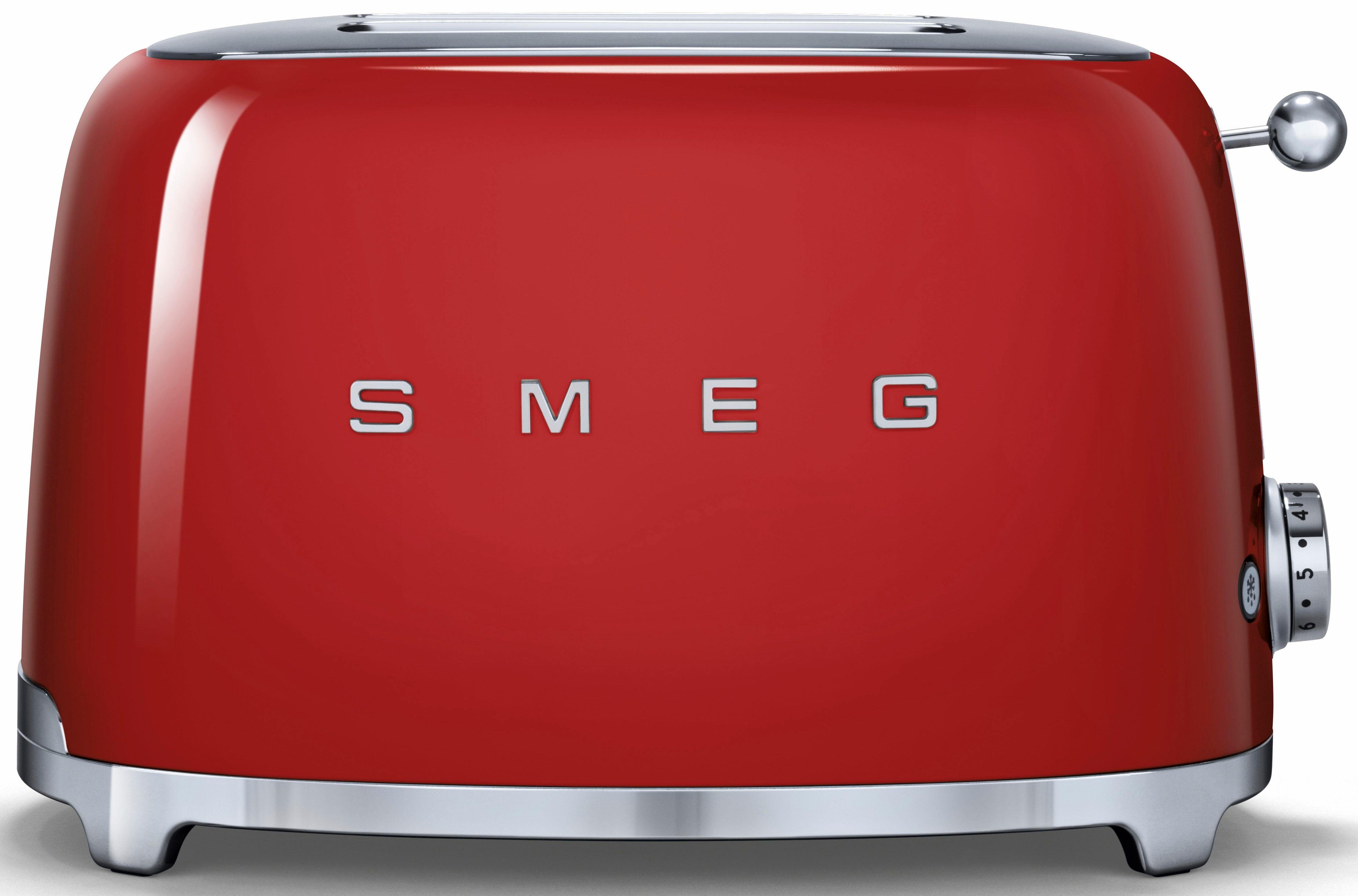 Smeg Toaster TSF01RDEU, 2 kurze Schlitze, für 2 Scheiben, 950 W