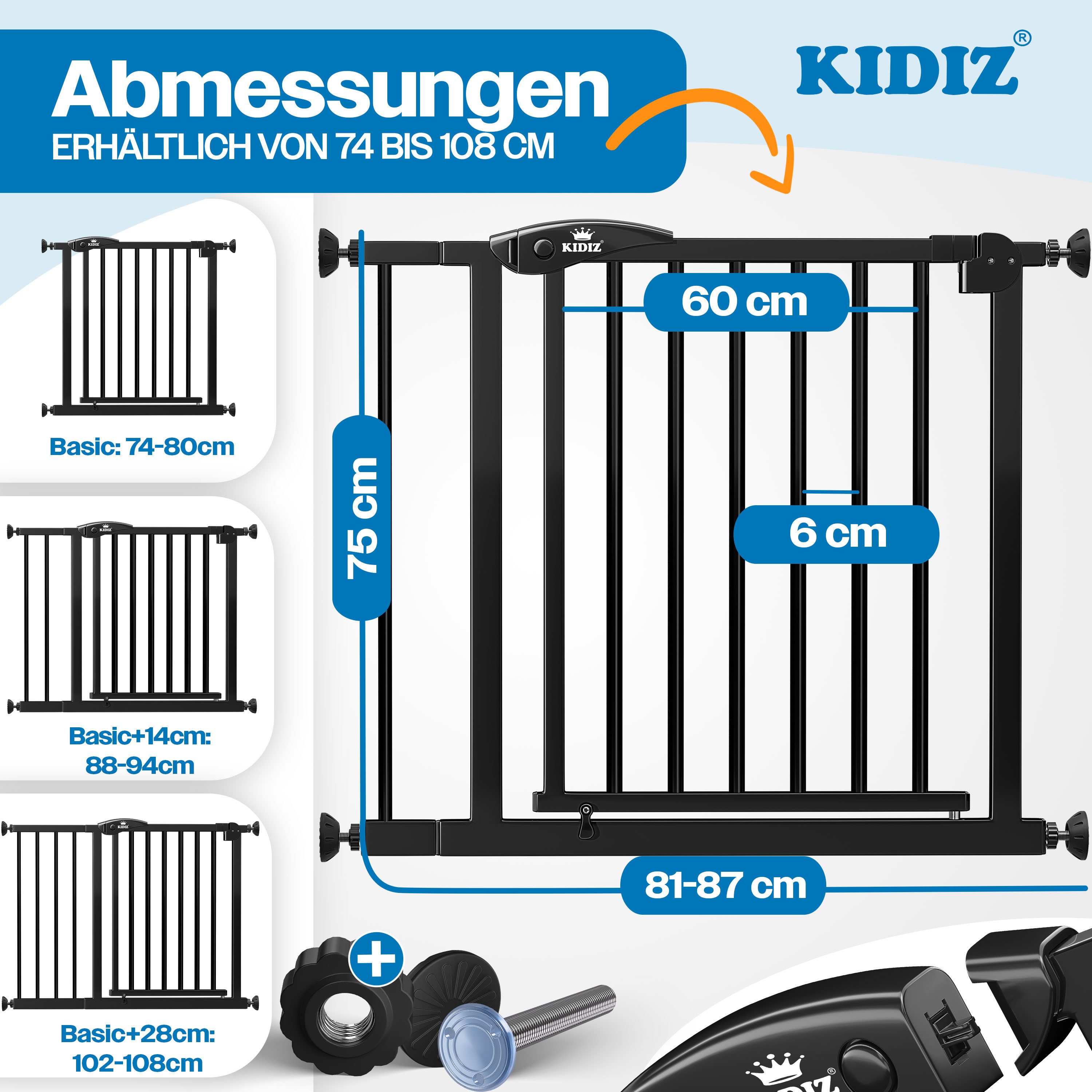 KIDIZ Türschutzgitter, Türschutzgitter Absperrgitter Treppengitter Kindergi günstig online kaufen