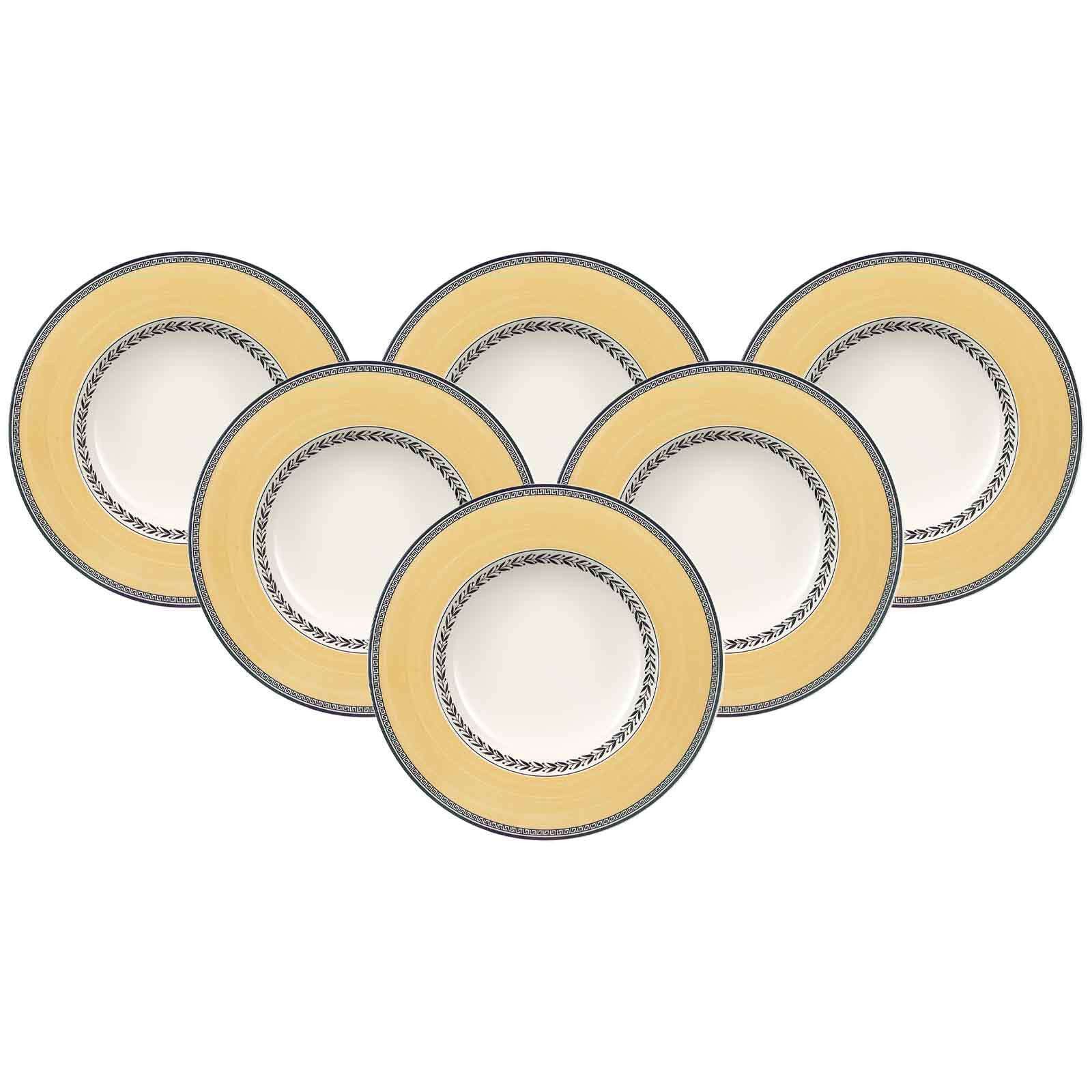 Villeroy & Boch Suppenteller Audun Fleur Suppenteller ø 24,2 cm 6er Set, (6 St)