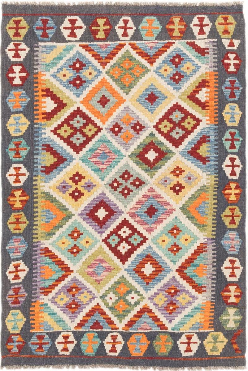 Orientteppich Kelim Afghan 103x150 Handgewebter Orientteppich, Nain Trading, rechteckig, Höhe: 3 mm