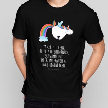 Mr. & Mrs. Panda T-Shirt Einhorn Pegasus - Schwarz - Geschenk, Einhörner, Unicorn, Männer, Geb (1-tlg)