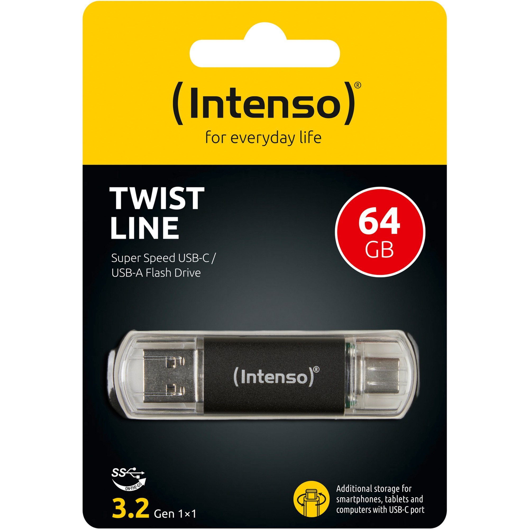 Intenso Intenso Twist Line 64 GB, USB-Stick, (USB-A 3.2 USB-Stick