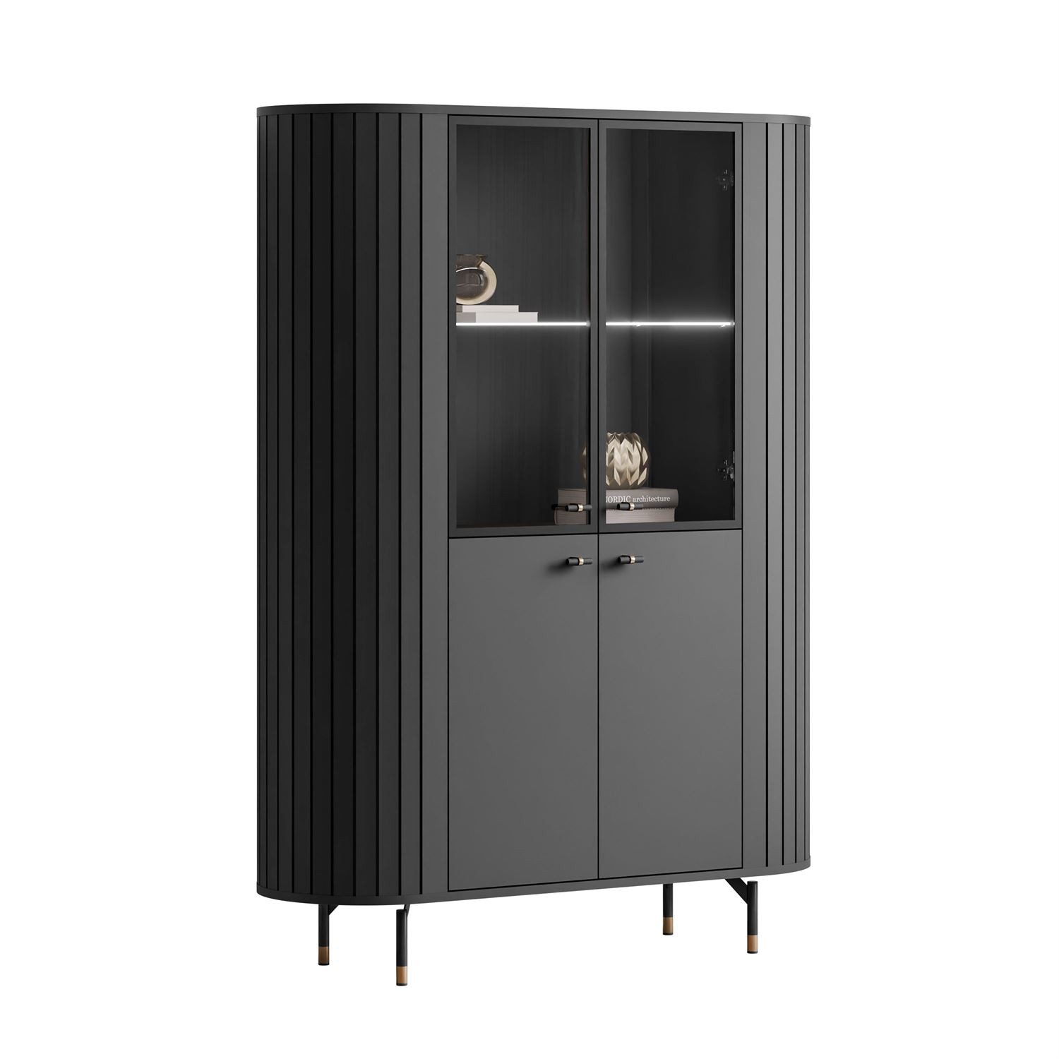 Lookway Vitrine ELODIE mit LED-Beleuchtung 112x155x40 cm