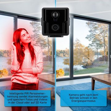 LUVISION LV-G-2026 Überwachungskamera (Innenbereich, 4G / LTE Mini Pocket Kamera für Mobilfunk SIM Karte PIR Sensor, Auto Parküberwachung Stall Überwachung Cloud unsichtbare Nachtsicht)