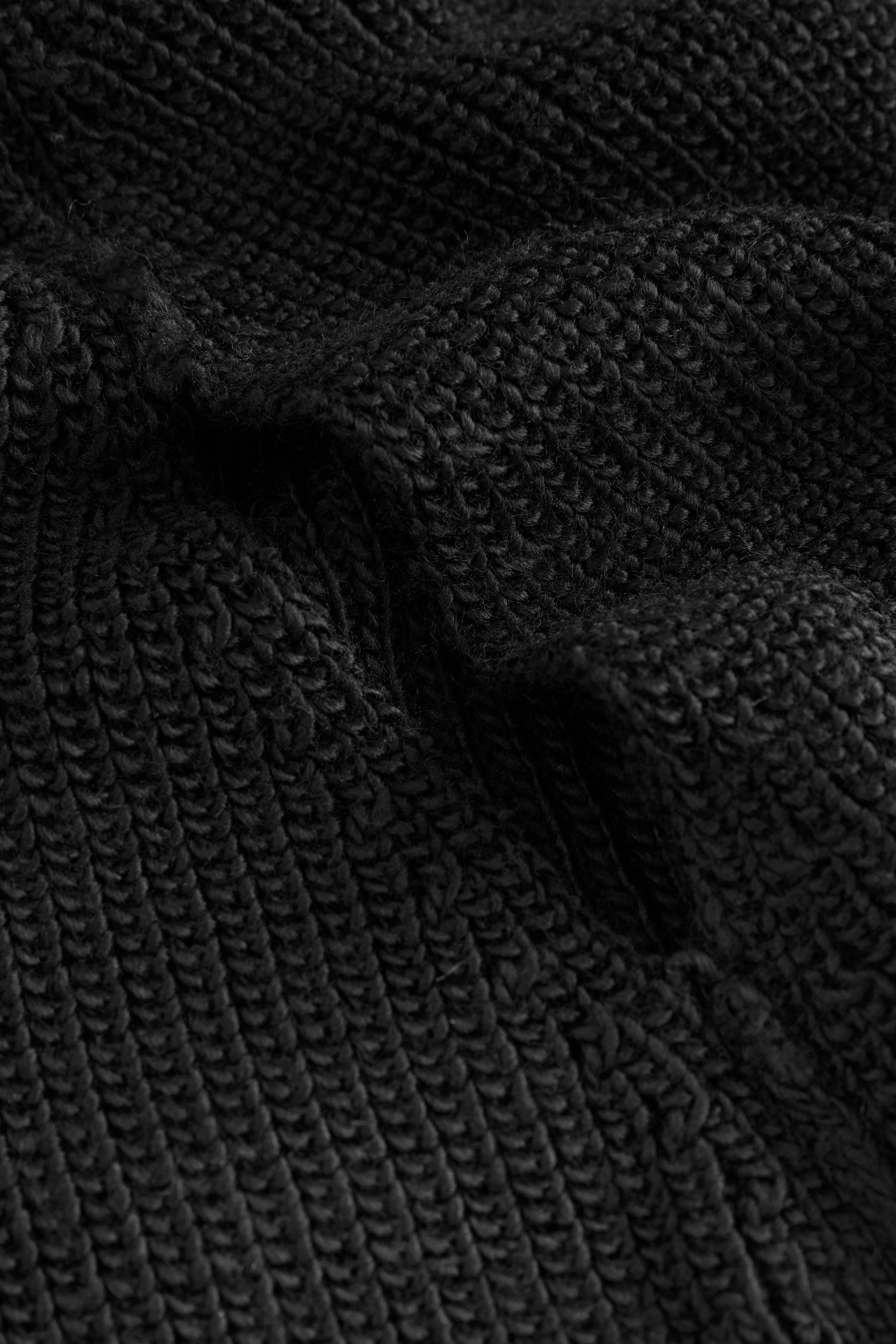 Next Strickponcho Gerippter Strickponcho mit Rollkragen (1-tlg)