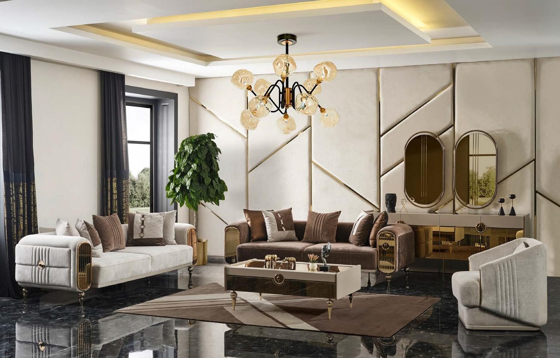 JVmoebel Couchtisch Eleganter Beistelltisch im italienischen Design aus Holz, Made in Europa