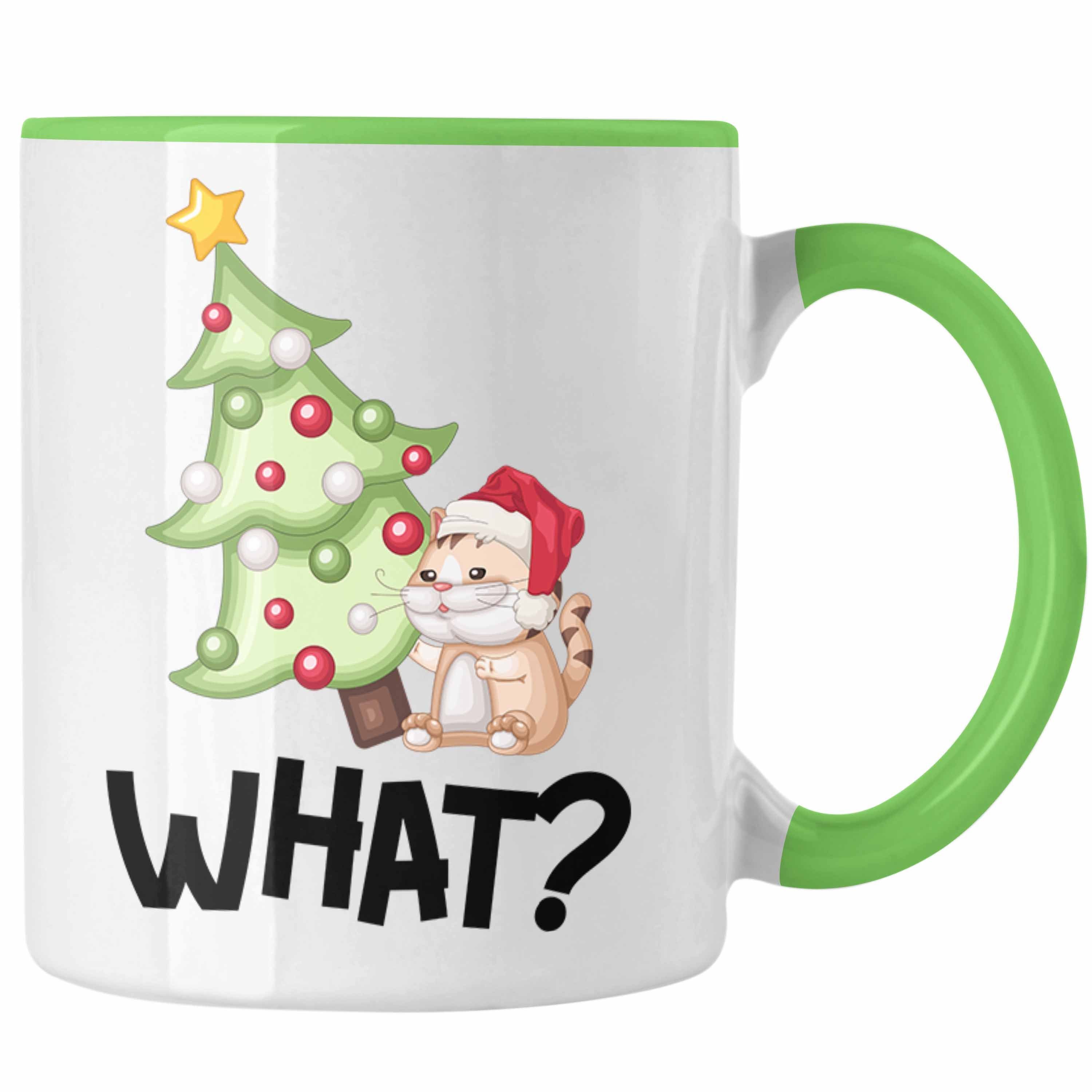 Katzen-Besitzer Tasse Grün Tasse Weihnachten Lustige Trendation W Grafik Katzen Geschenk für